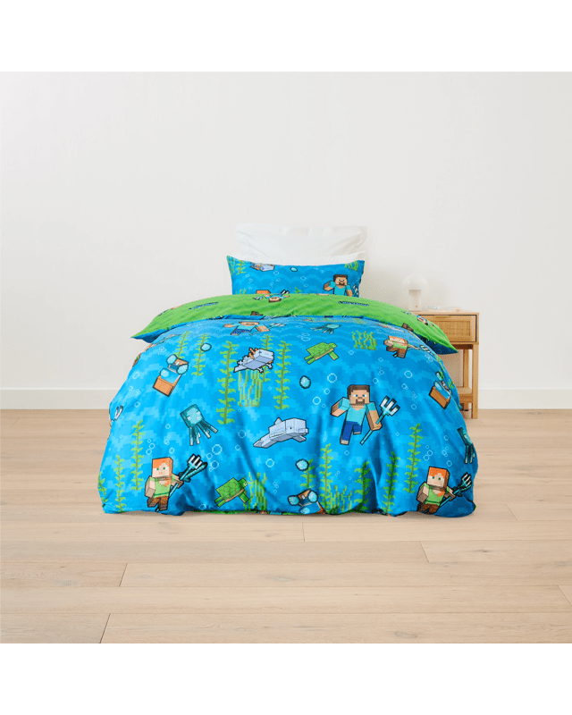 Minecraft Cotton Quilt Cover Set - Single