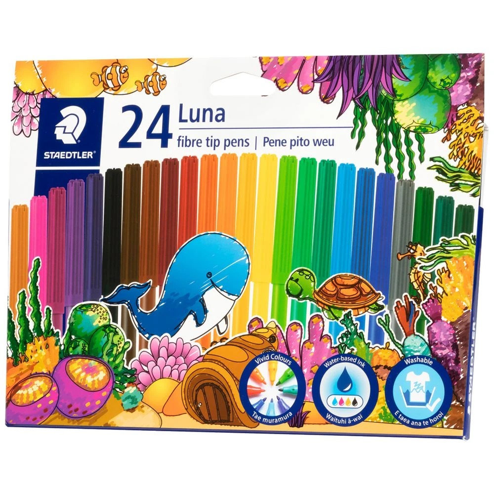 1 Staedtler Luna Fibre-Tip Pens 24 Pack, 1 of 3
