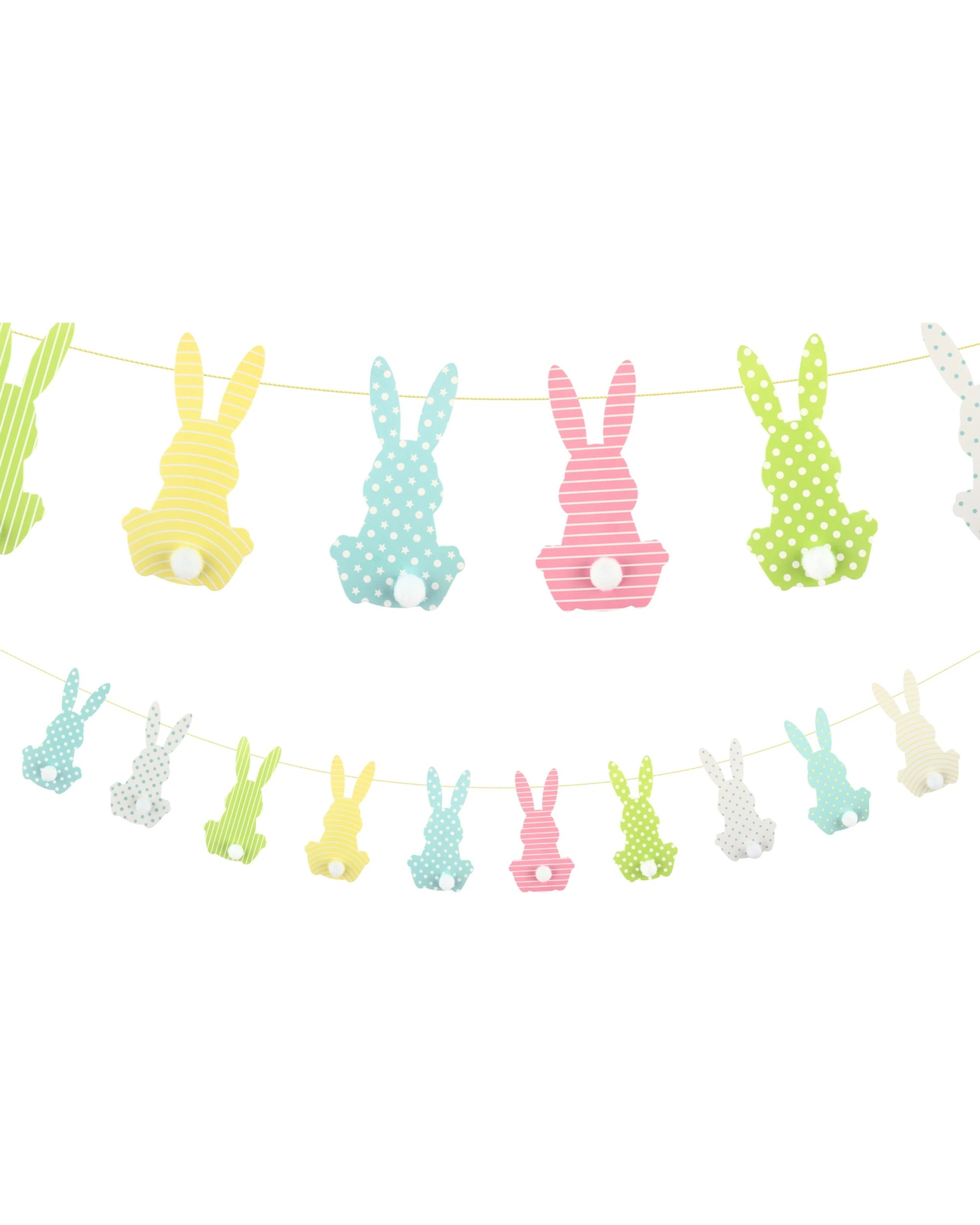 1 Partyrama Easter Bunny Dots and Stripes Garland Banner 2m, 1 of 3
