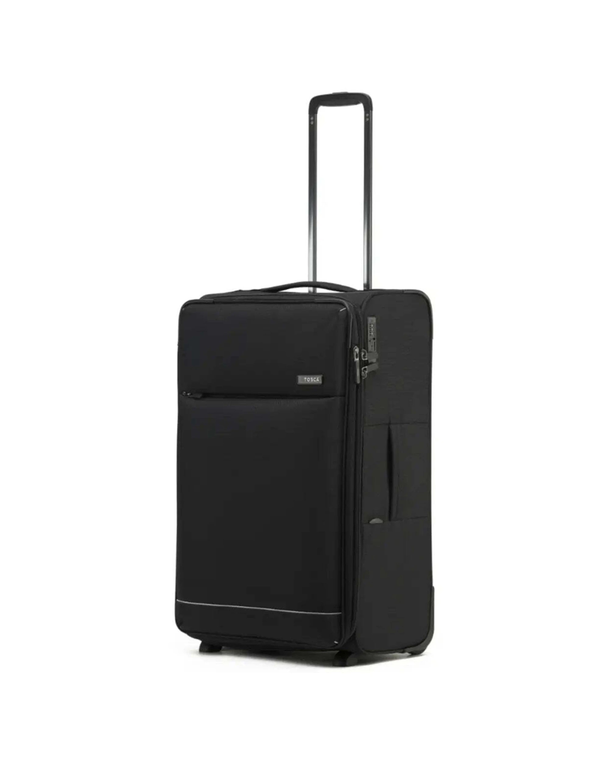1 Tosca So Lite 67 cm 2-Wheel Suitcase Feather Light Deluxe Jacquard Expand - Black, 1 of 5