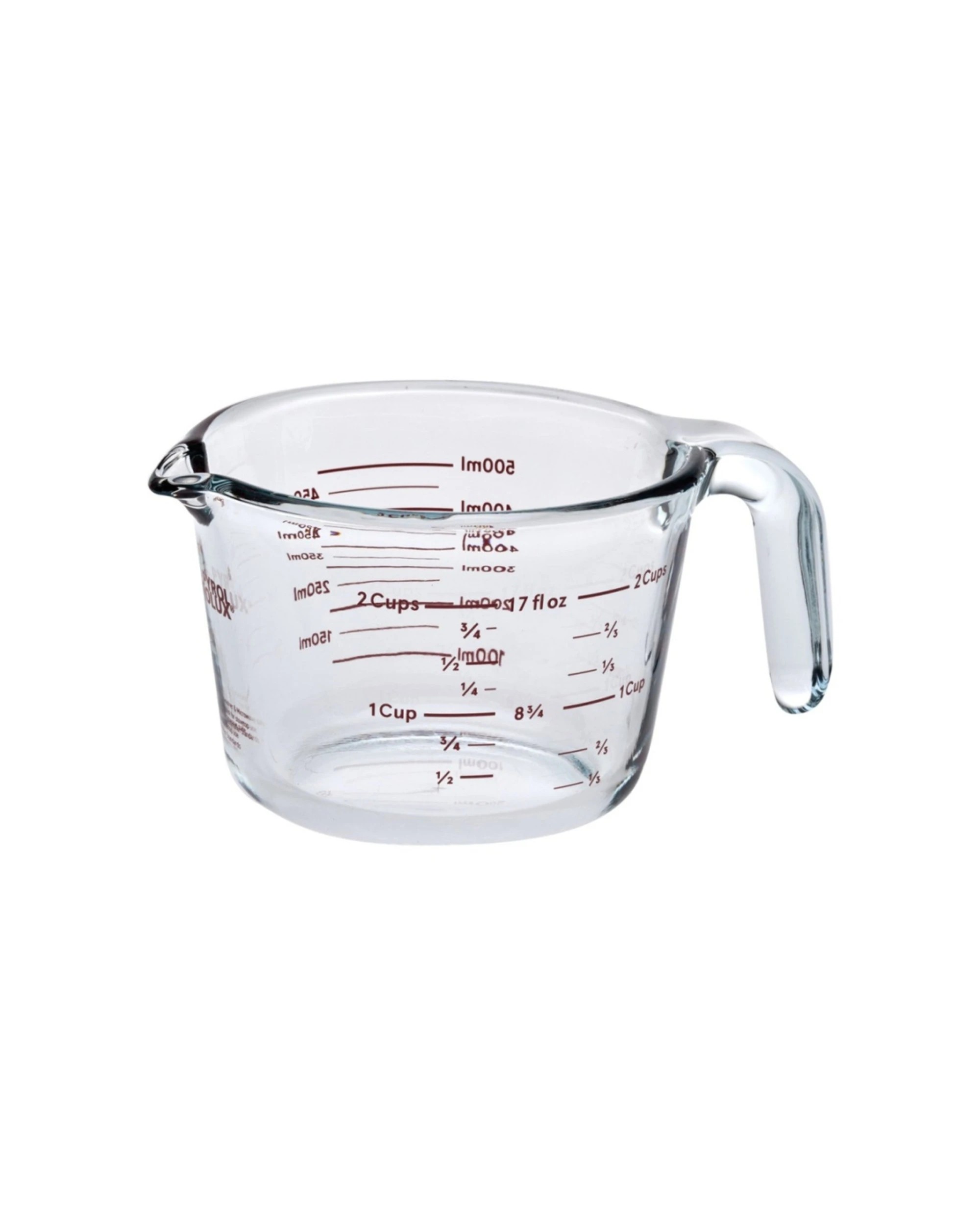 1 Pyrolux Glass Measure Jug 2 Cup 500ml Borosilicate Kitchen Tool - Clear, 1 of 6