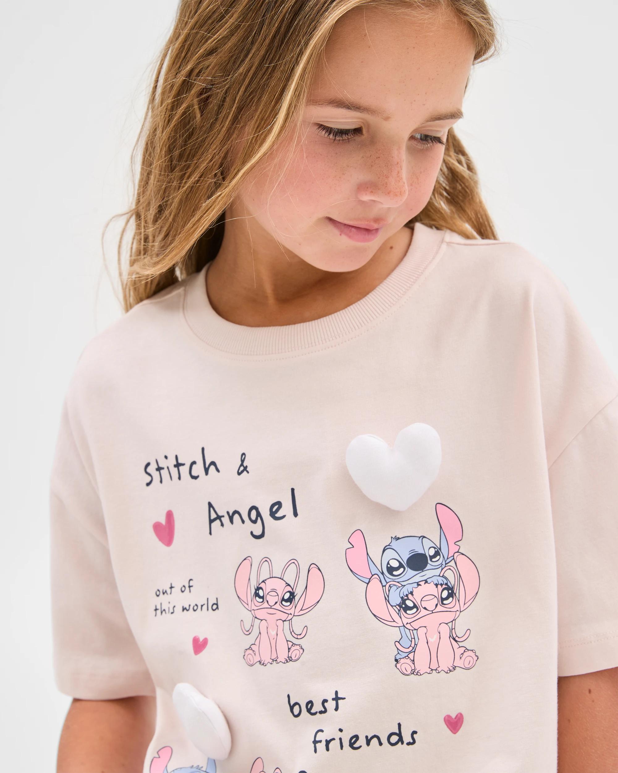 3 Disney Lilo & Stitch Australian Cotton T-Shirt STITCH & ANGEL/CREAM, 3 of 6