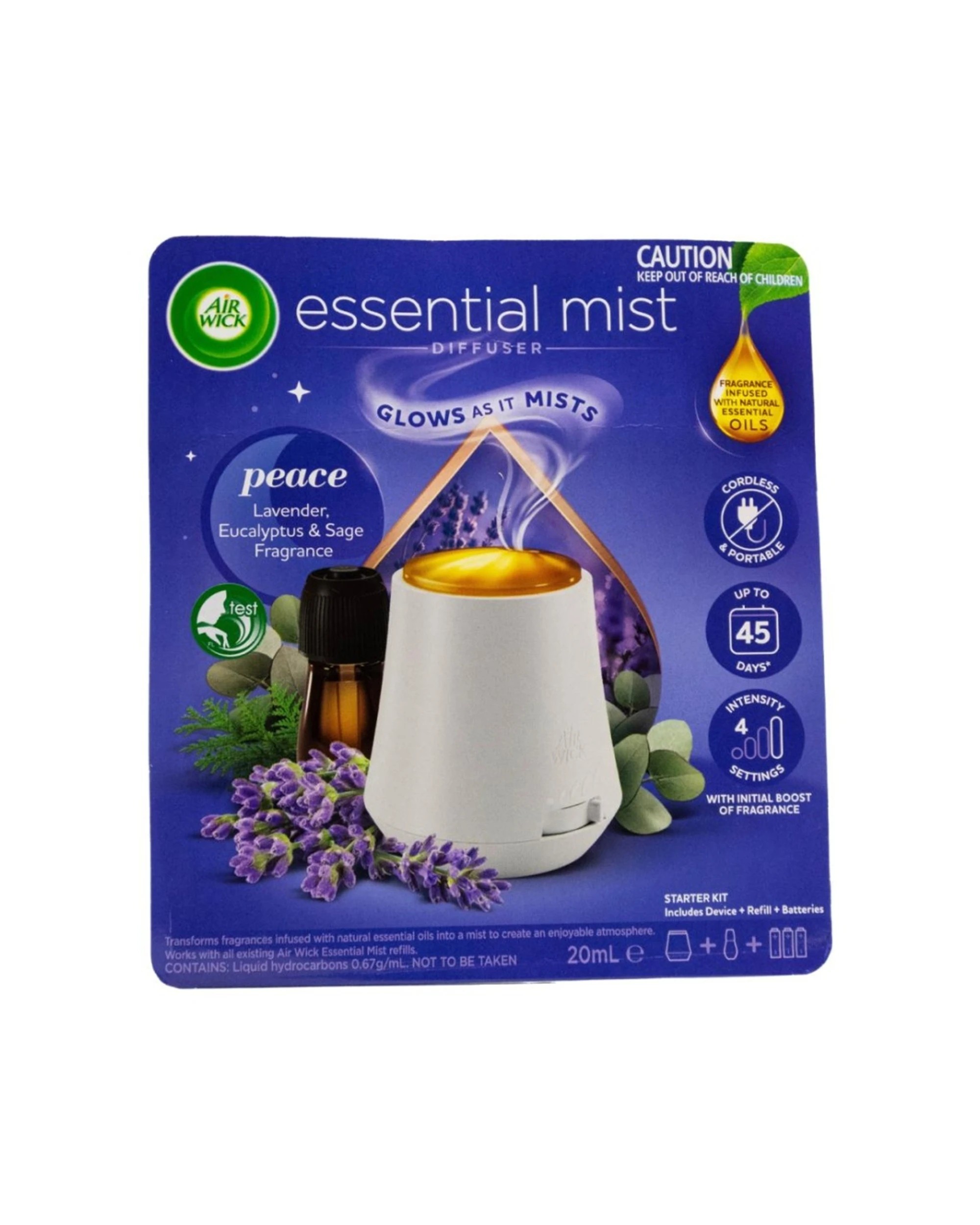 2 Air Wick 6PK Essential Mist Diffuser Peace Eucalyptus Sage - White, 2 of 3