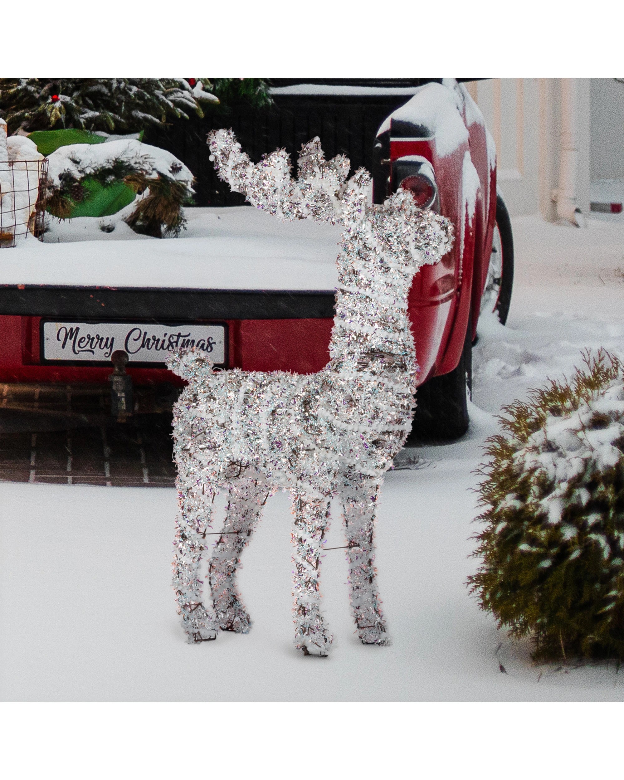 6 Christabelle 112cm Animated Reindeer Christmas Led Lights Indoor Outdoor Yard Statue Decoration, 6 of 7