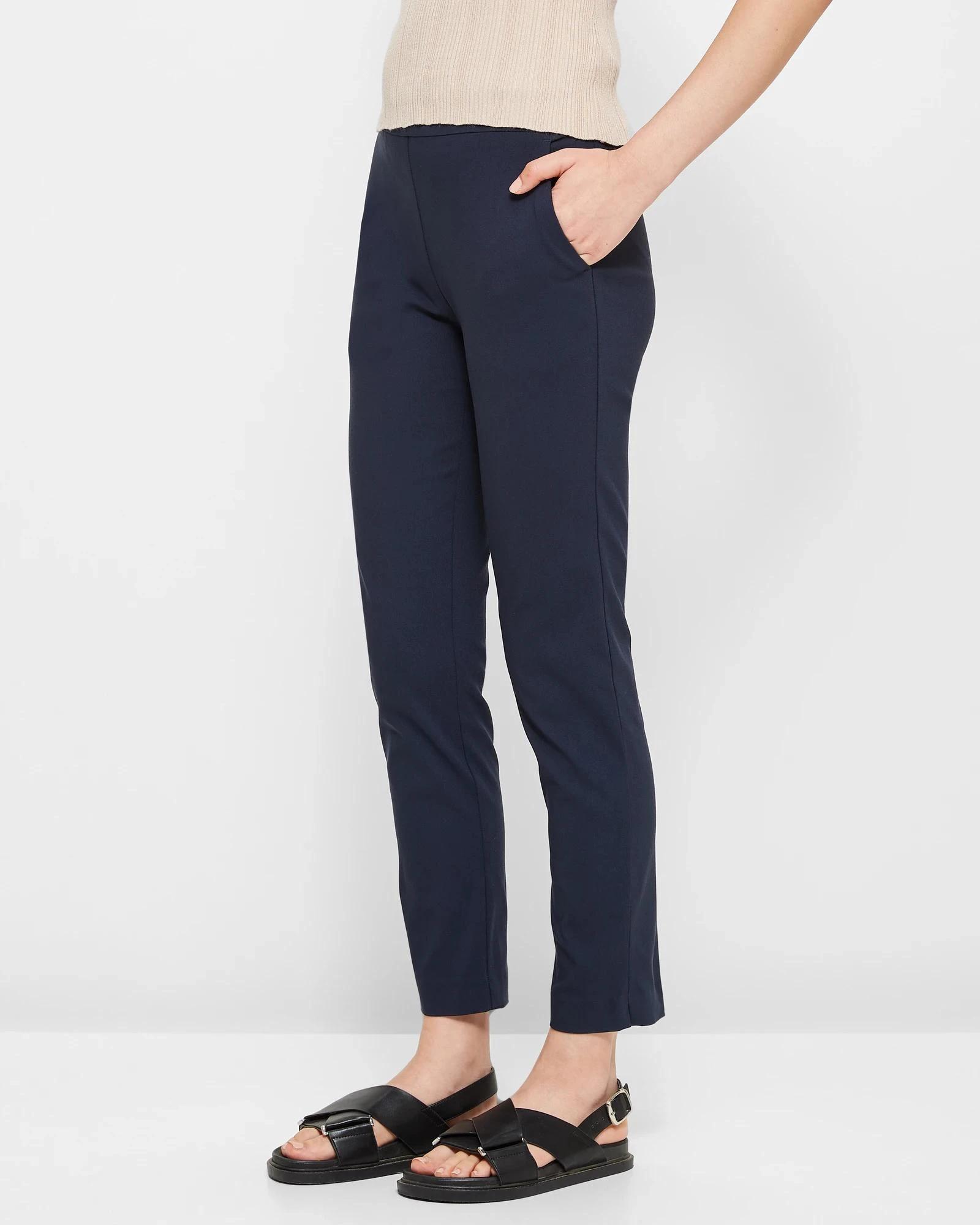 3 Preview Carrie Ankle Length Bengaline Cigar Pants NAVY BLUE, 3 of 10
