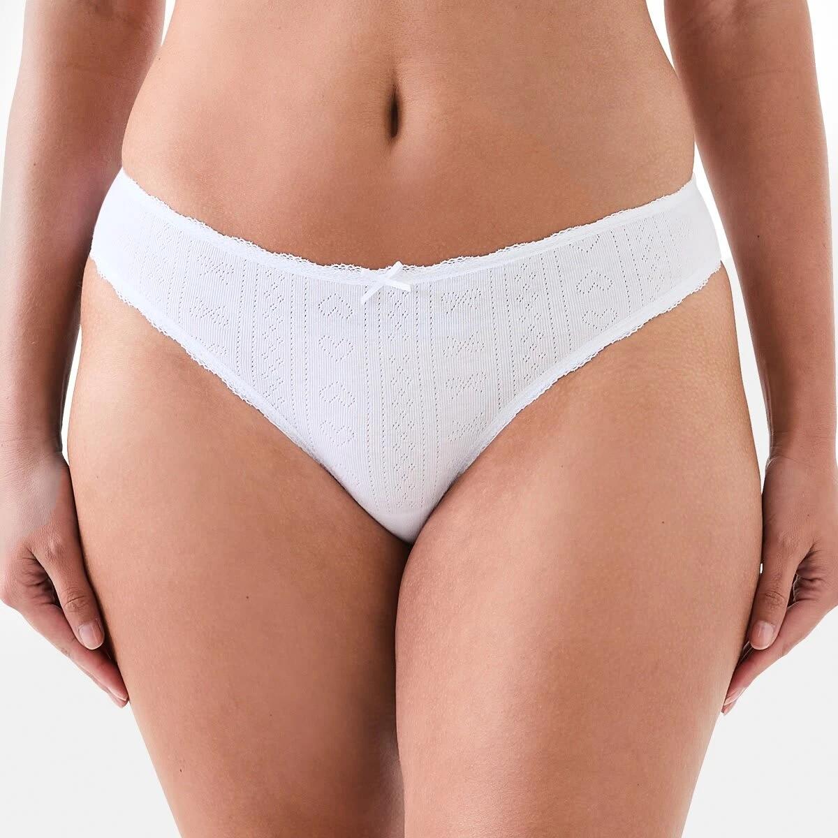 5 3 Pack Pointelle Cheeky Bikini Briefs Yellw Flrl, 5 of 8