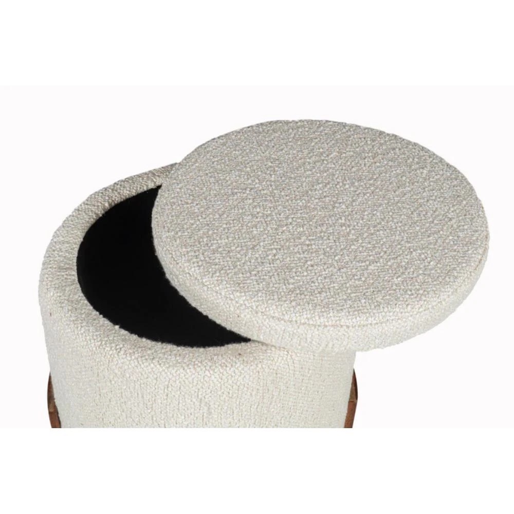 5 La Grace Home Barrel Storage Pouf - Brown, 5 of 5