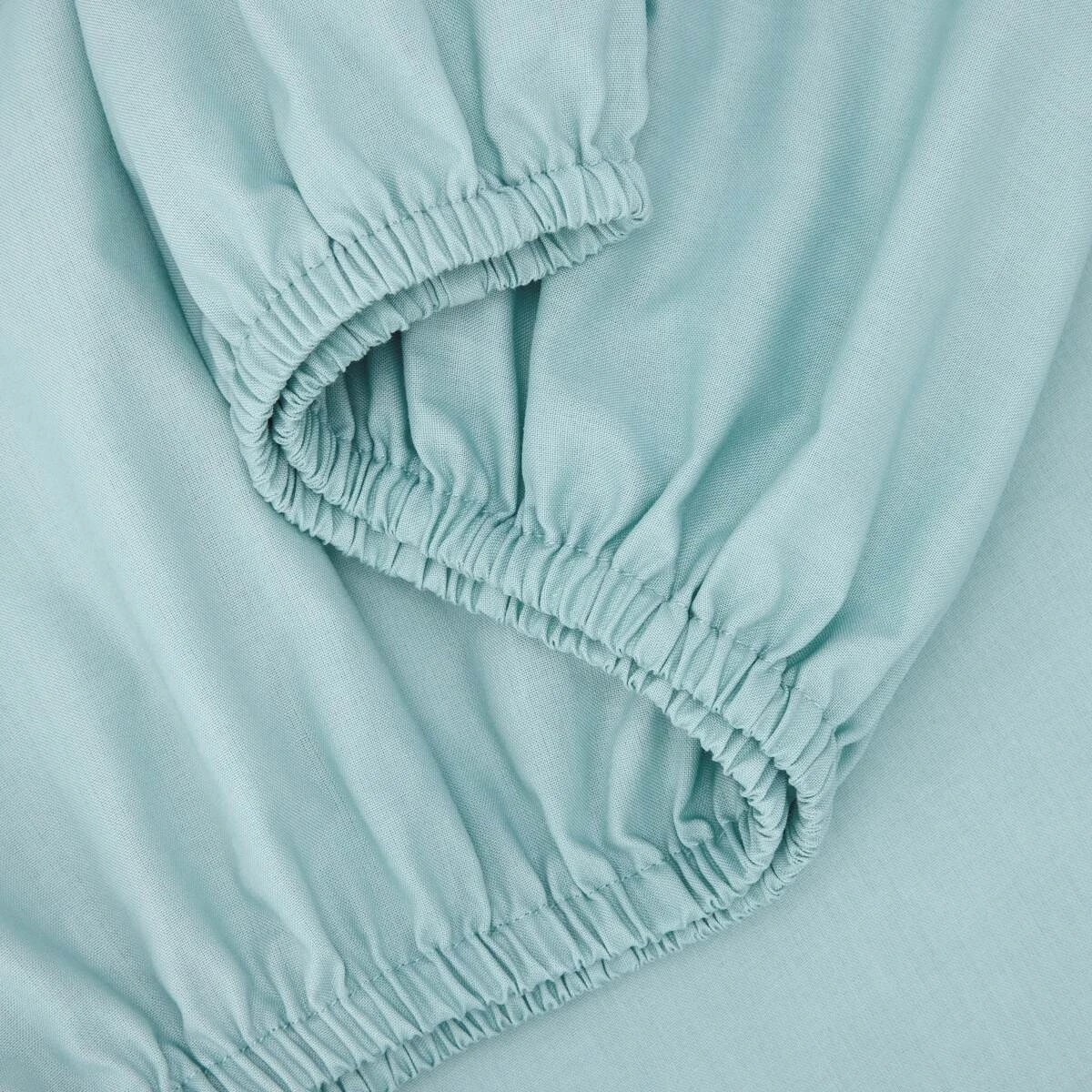 3 180 Thread Count Fitted Sheet - King Single Bed, Marine, 3 of 4