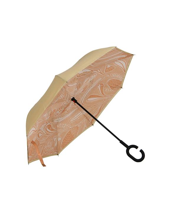 Annabel Trends Reverse Umbrella Auto Open Close Waterproof Durable 81cm - Beige