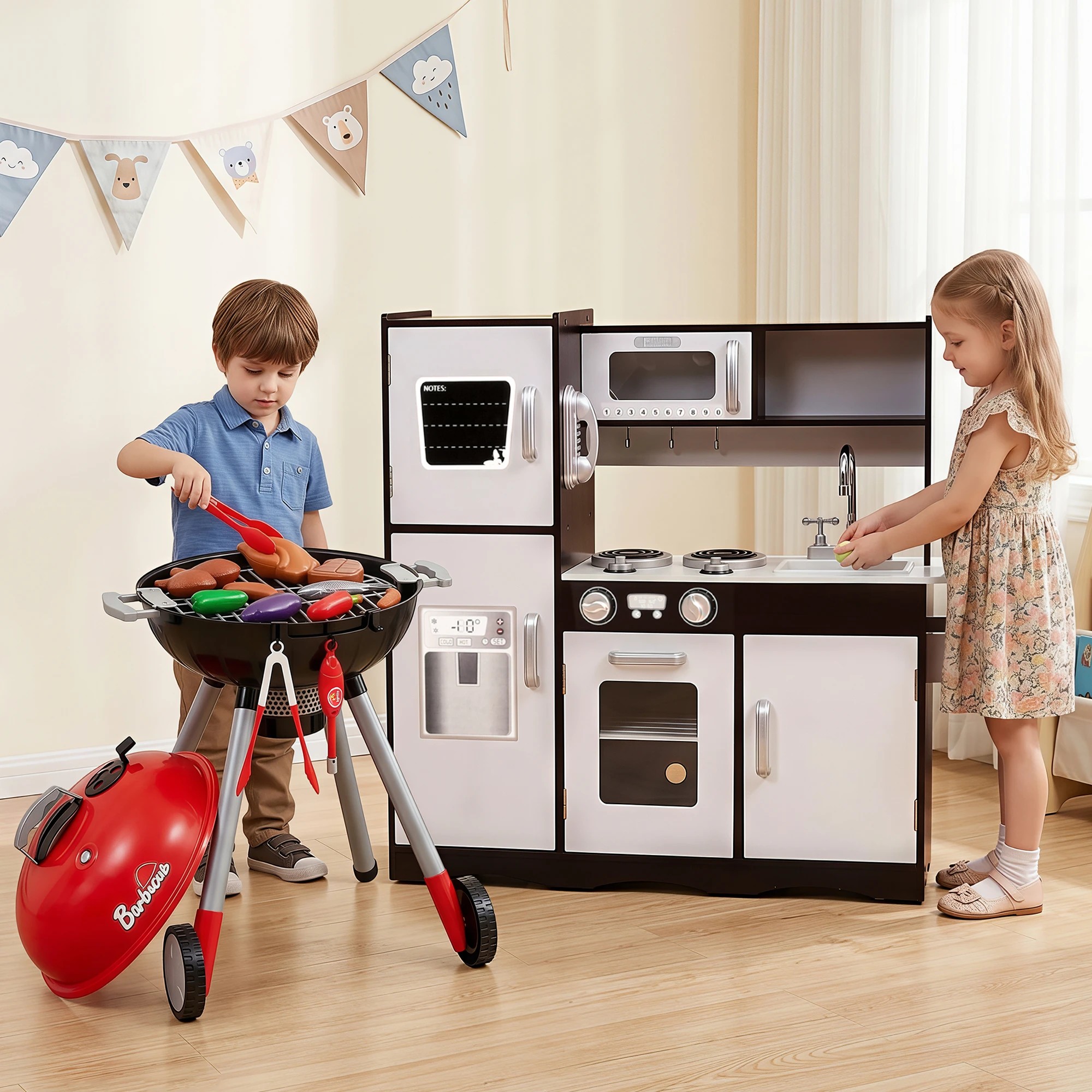 2 Keezi Kids Kitchen And BBQ Playset - Multi, 2 of 8