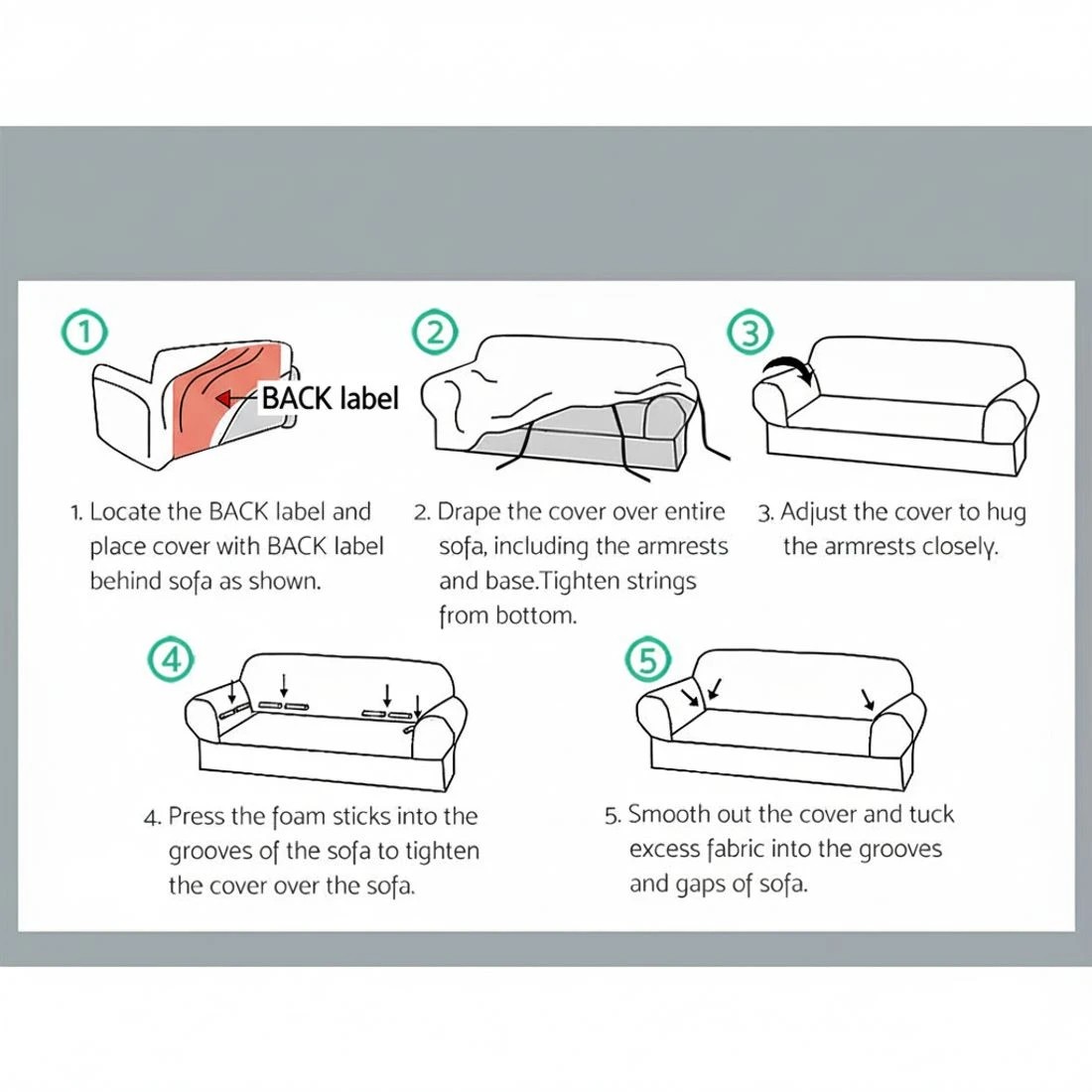 5 Artiss Sofa Cover Couch Covers 3 Seater Velvet - Black, 5 of 5