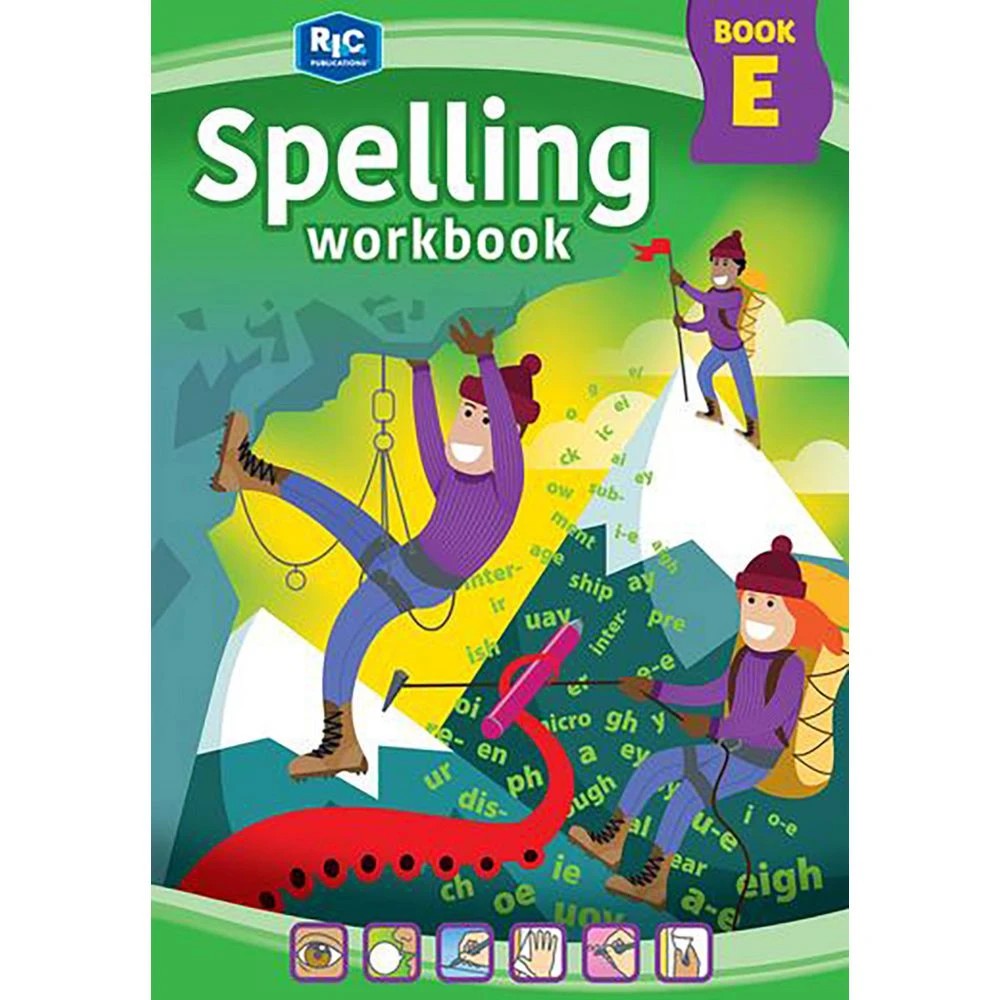 1 Spelling Workbook/Interactive Book E, 1 of 5