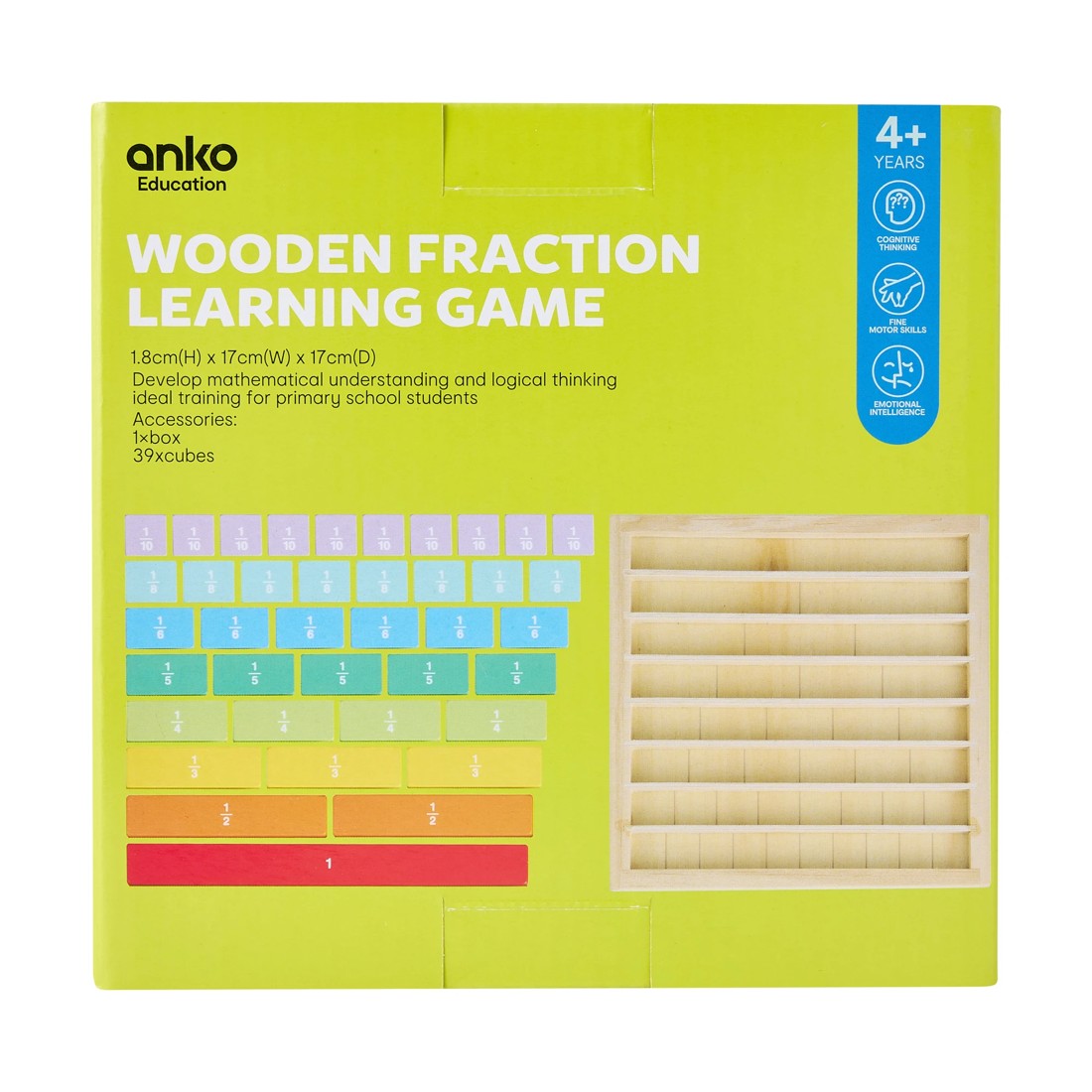 7 Wooden Fraction Learning Game, 7 of 7