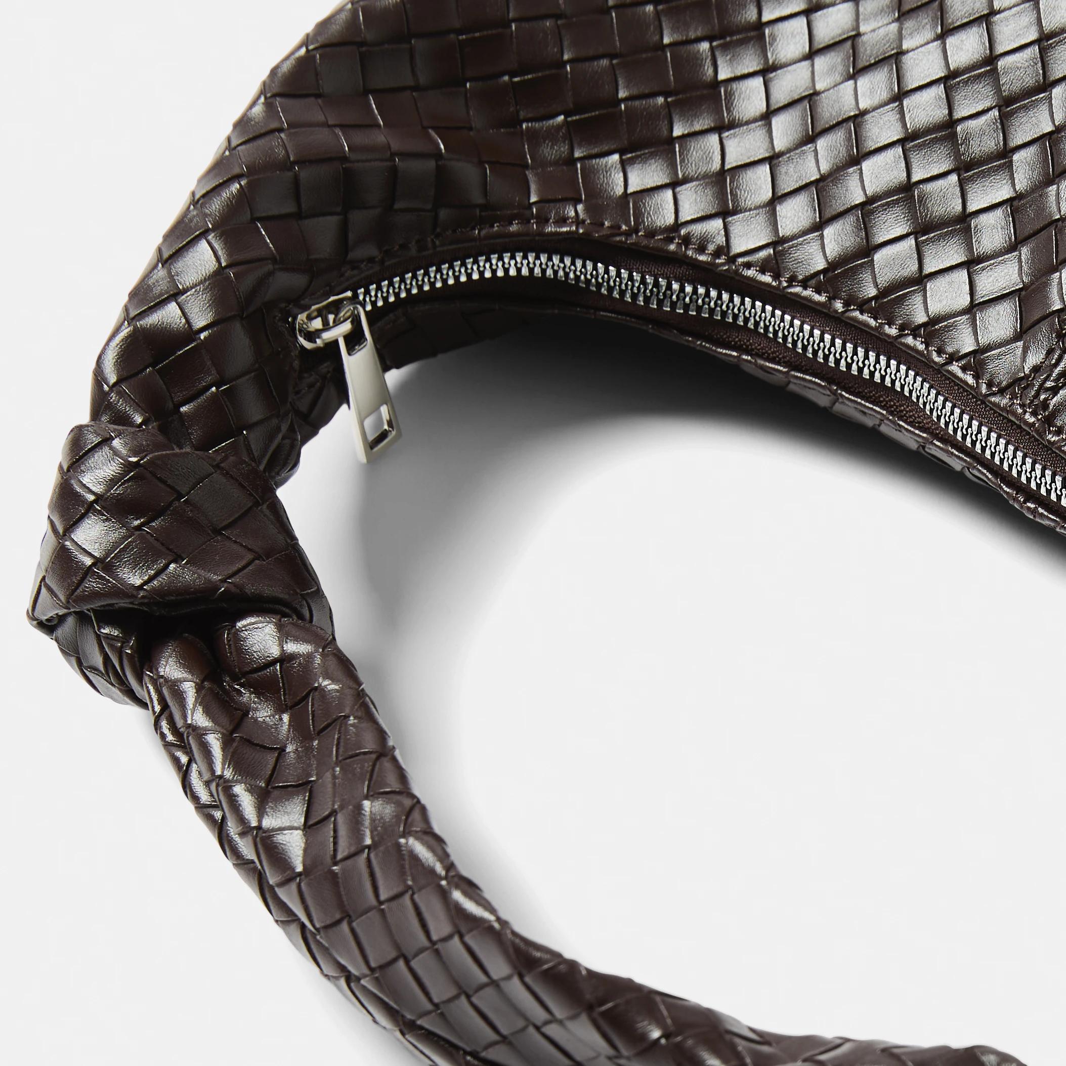 3 Weave Shoulder Bag CHOCOLATE PLUM, 3 of 8