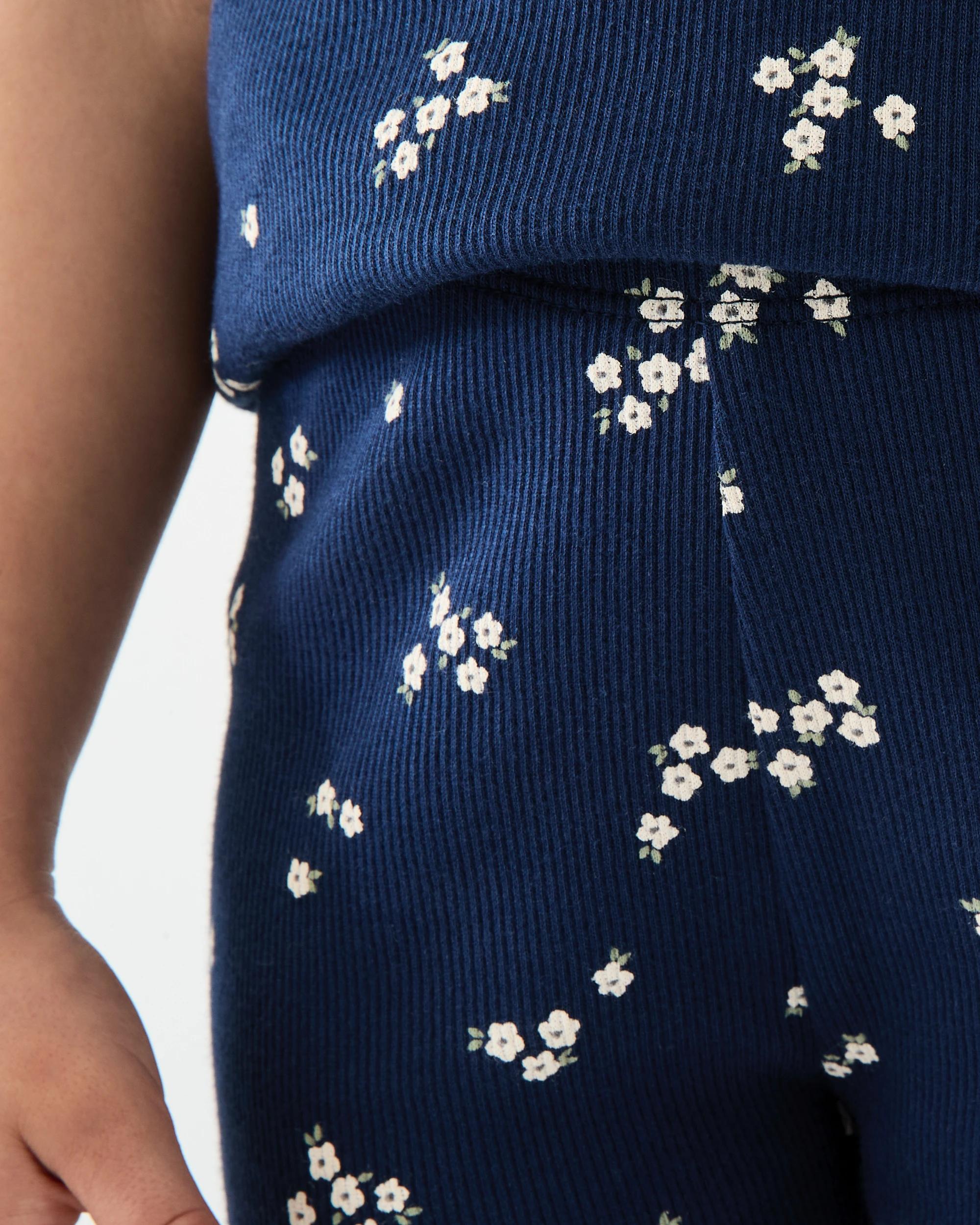 3 Printed Rib Bike Shorts FLORAL DITZY NAVY, 3 of 5