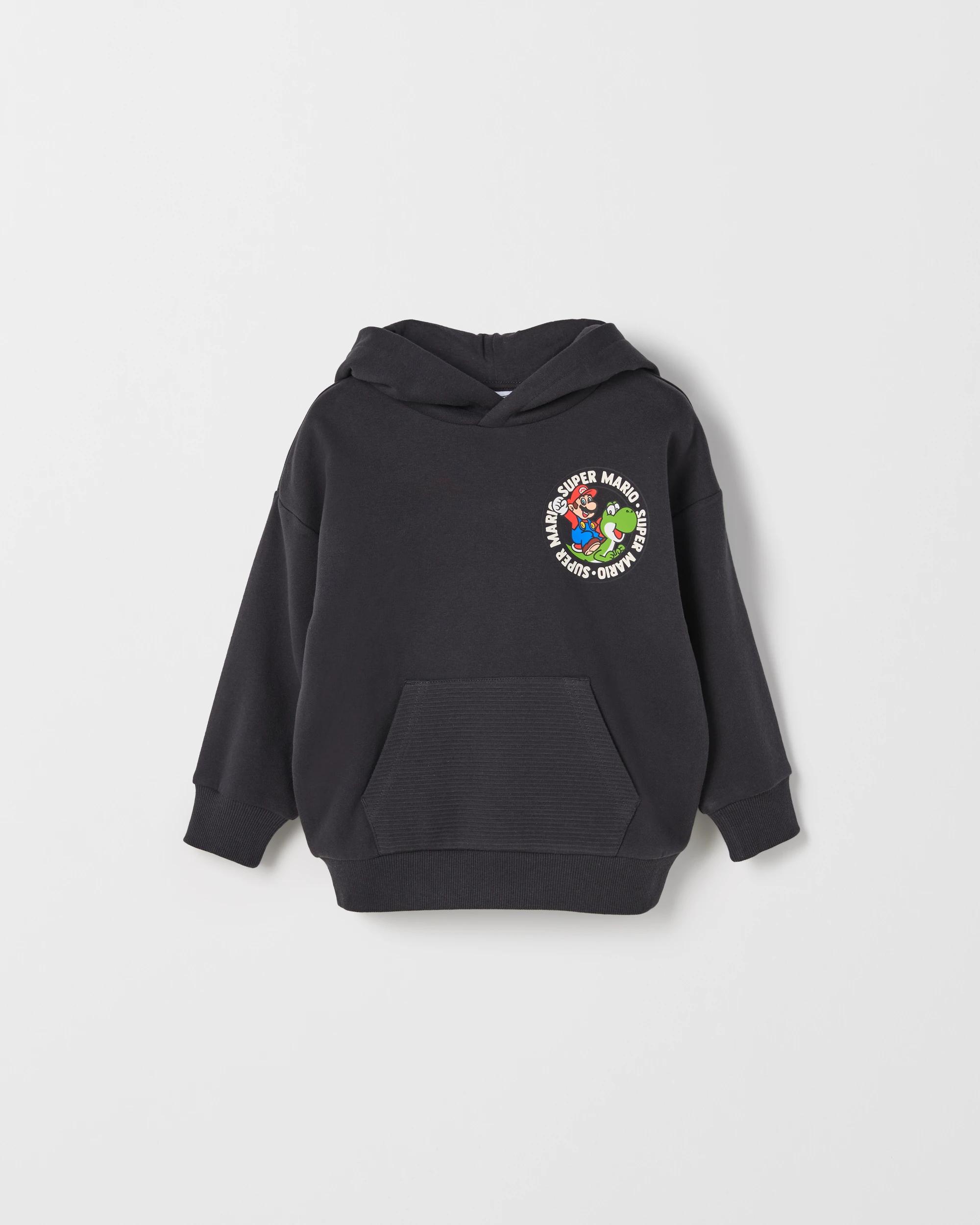 5 Super Mario Australian Cotton Blend Hoodie CHARCOAL, 5 of 7