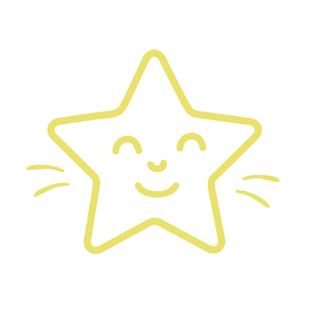 3 Kadink Merit Stamp Yellow Smiley Star, 3 of 3