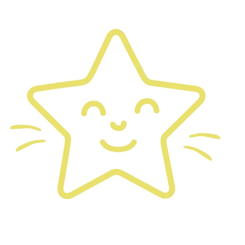 3 Kadink Merit Stamp Yellow Smiley Star, 3 of 3