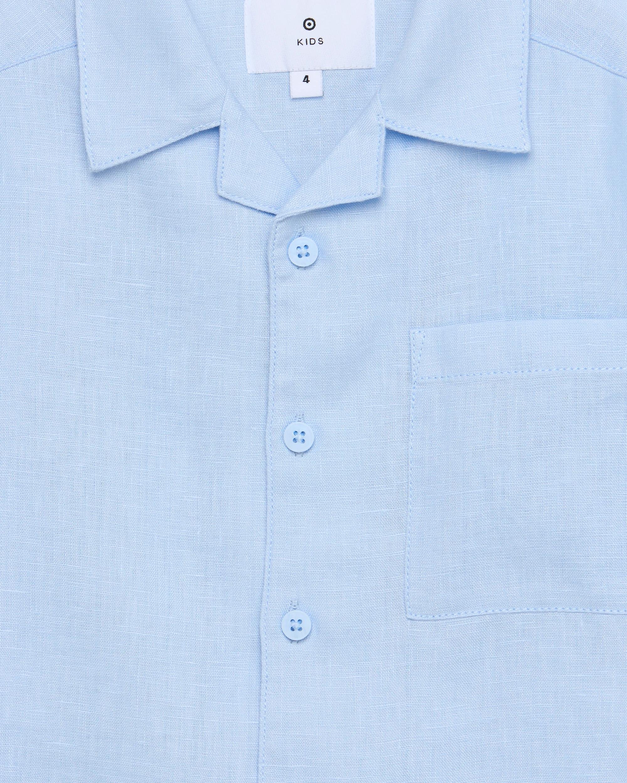 2 Target European Linen Shirt BLUE, 2 of 2