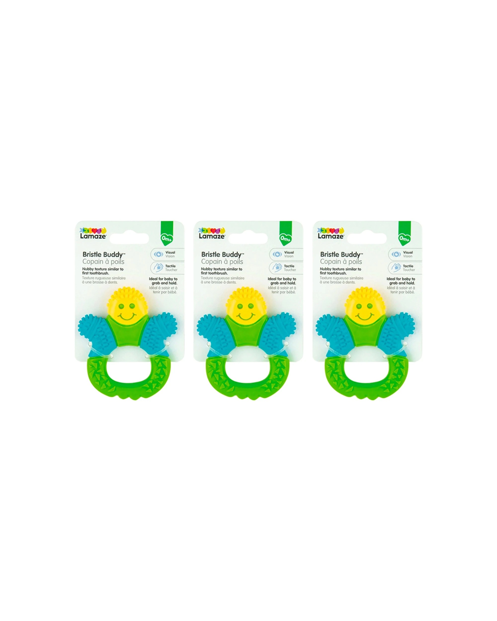 1 LAMAZE Bristle Buddies Teething Ring 3PK Soothing Textured Toy - Multi, 1 of 4