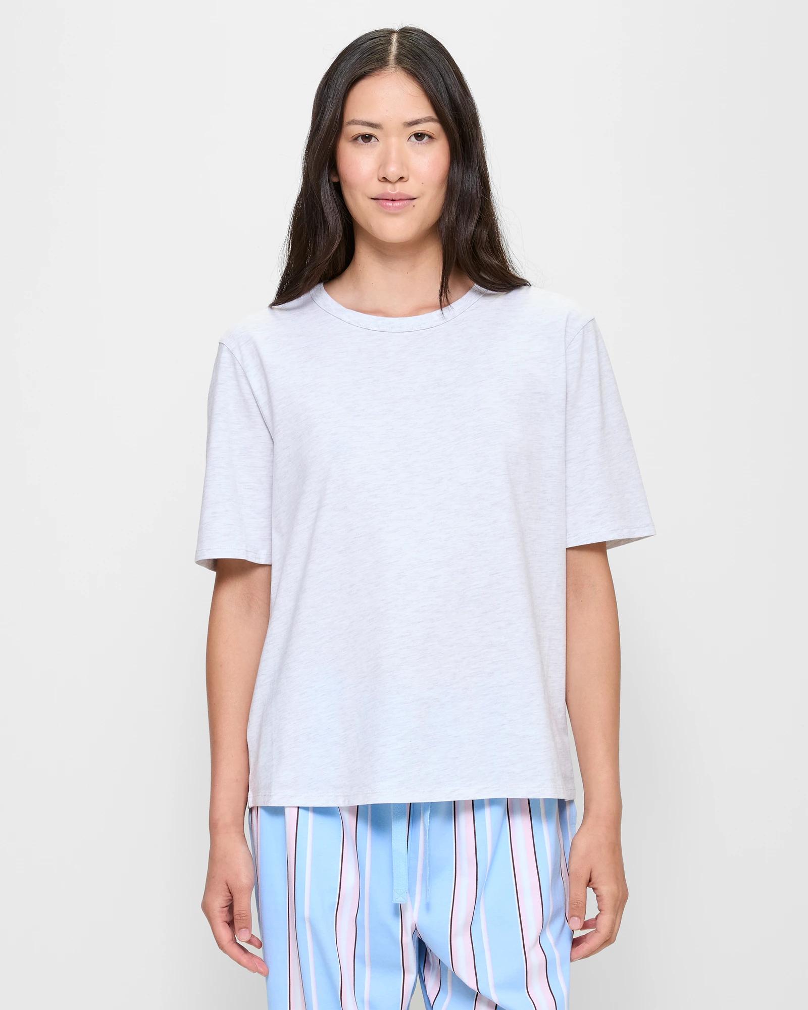 1 Target Woman Australian Cotton Sleep Core T-Shirt GREY MARLE, 1 of 5