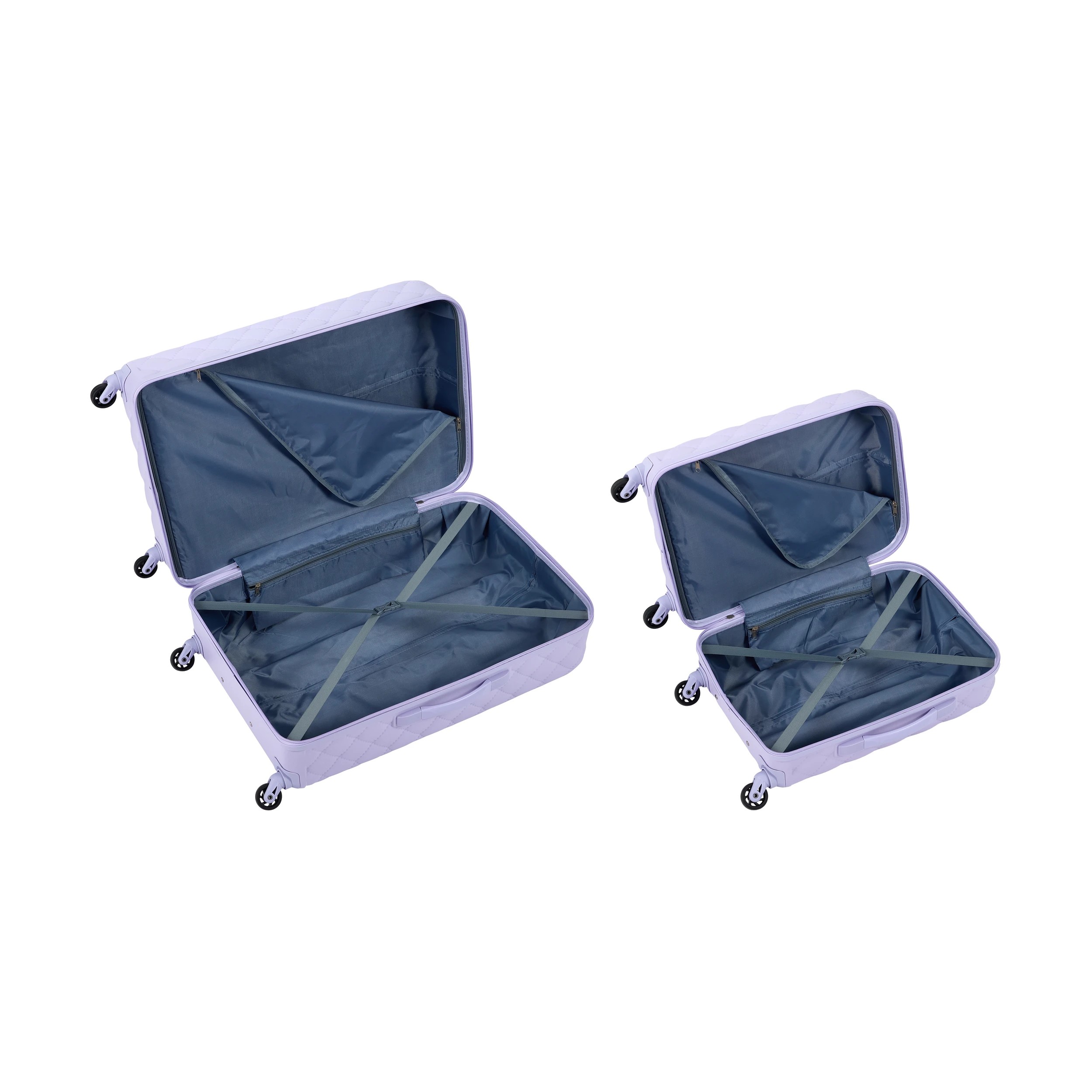 3 2 Piece Quilted Hard Case Set - Lilac, 3 of 8