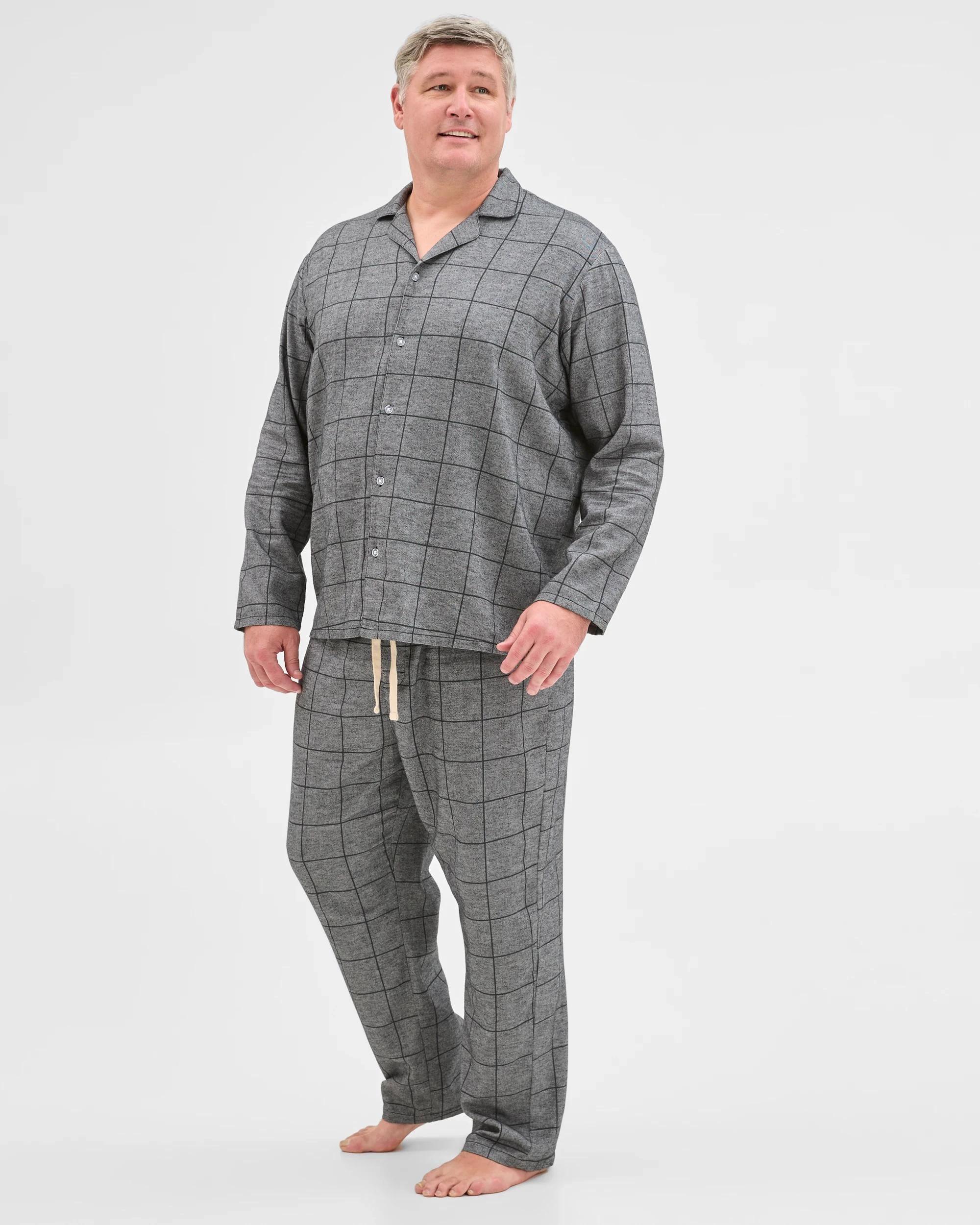 2 Target Man Plus Size Flannelette Pyjama Set CHARCOAL, 2 of 7