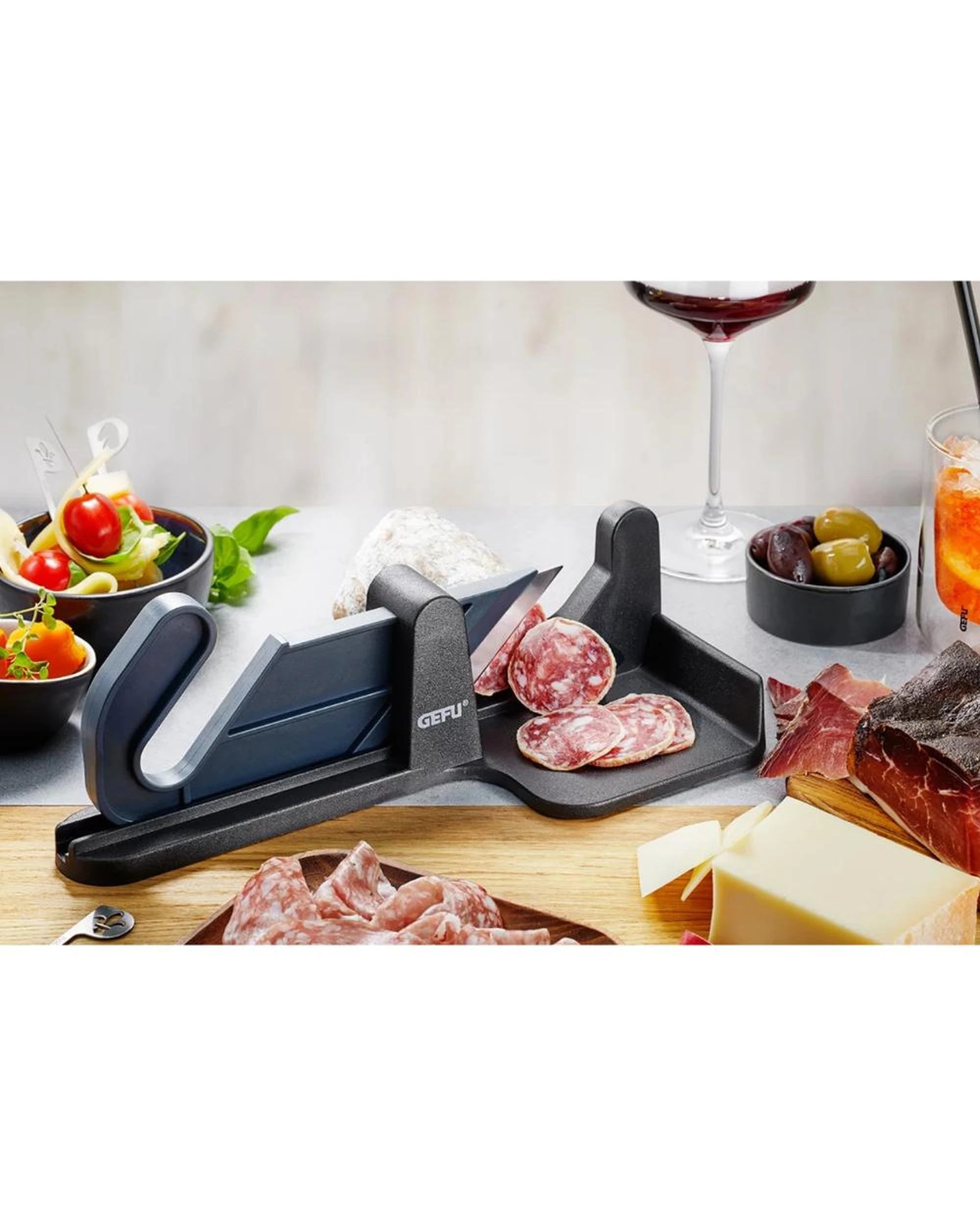 2 Gefu Tranche Stainless Steel Sausage & Food Slicer  Black, 2 of 3