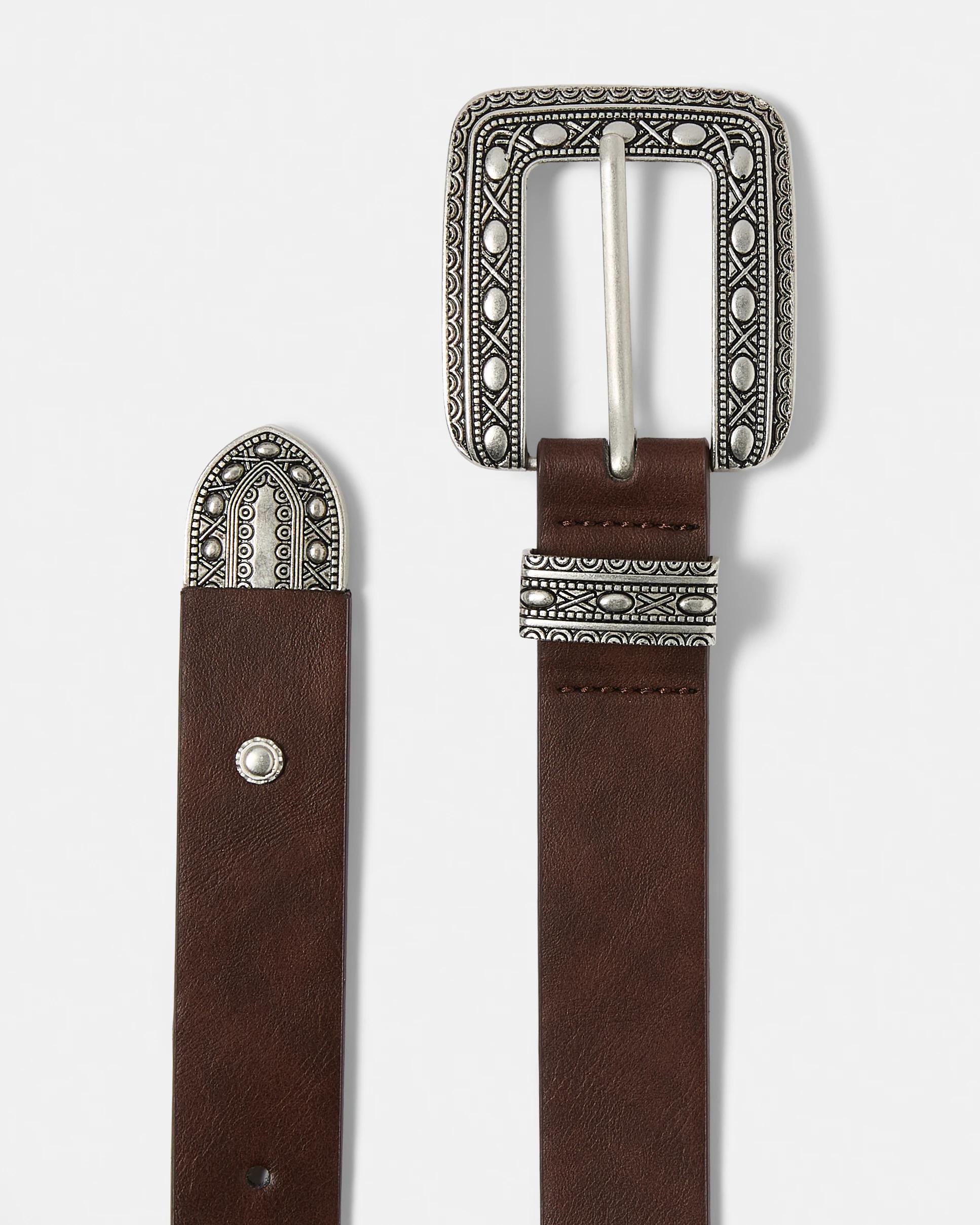 2 Western Stud Belt Deep Fudge, 2 of 5