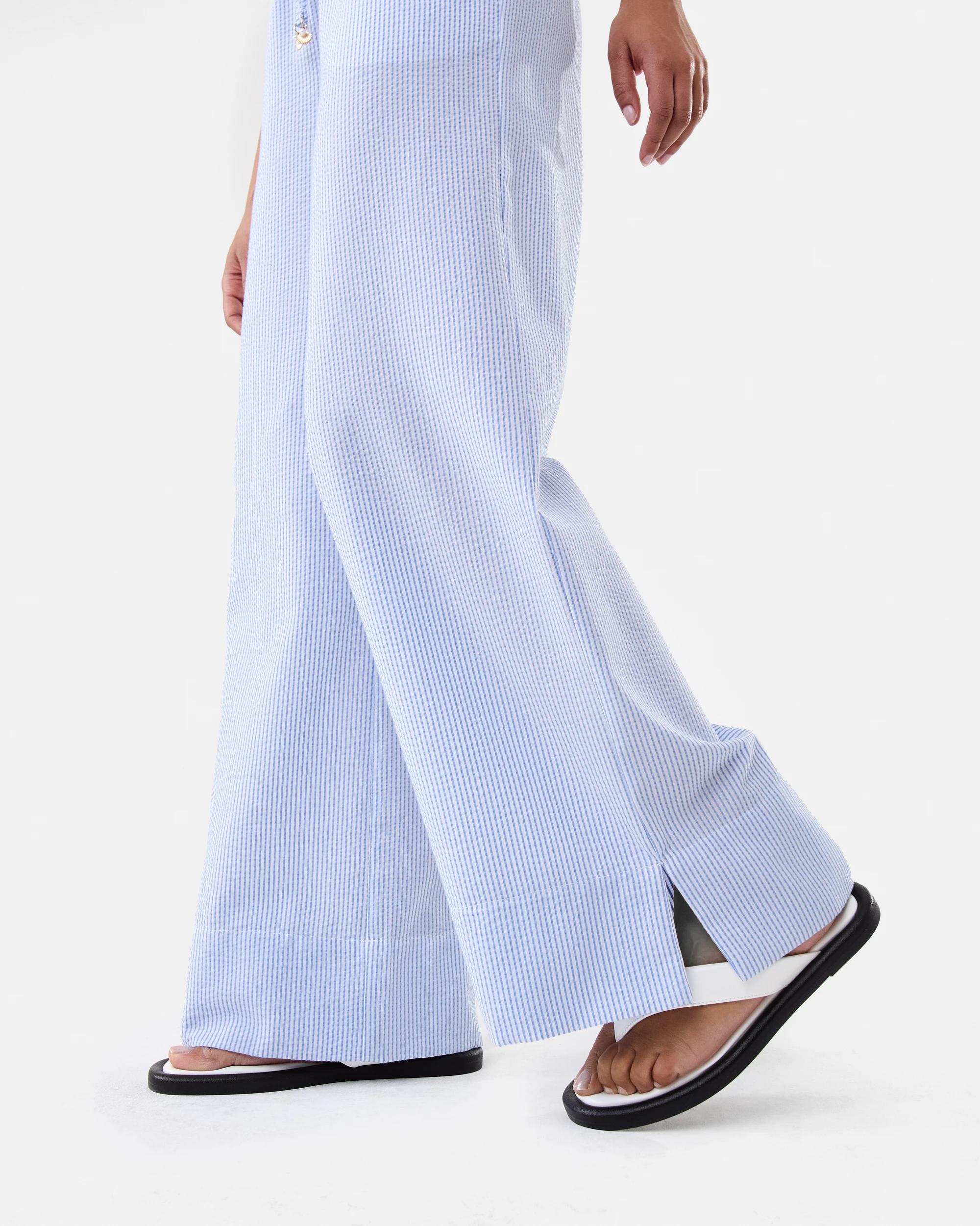 7 Pull-On Textured Pants Blu Stripe, 7 of 7