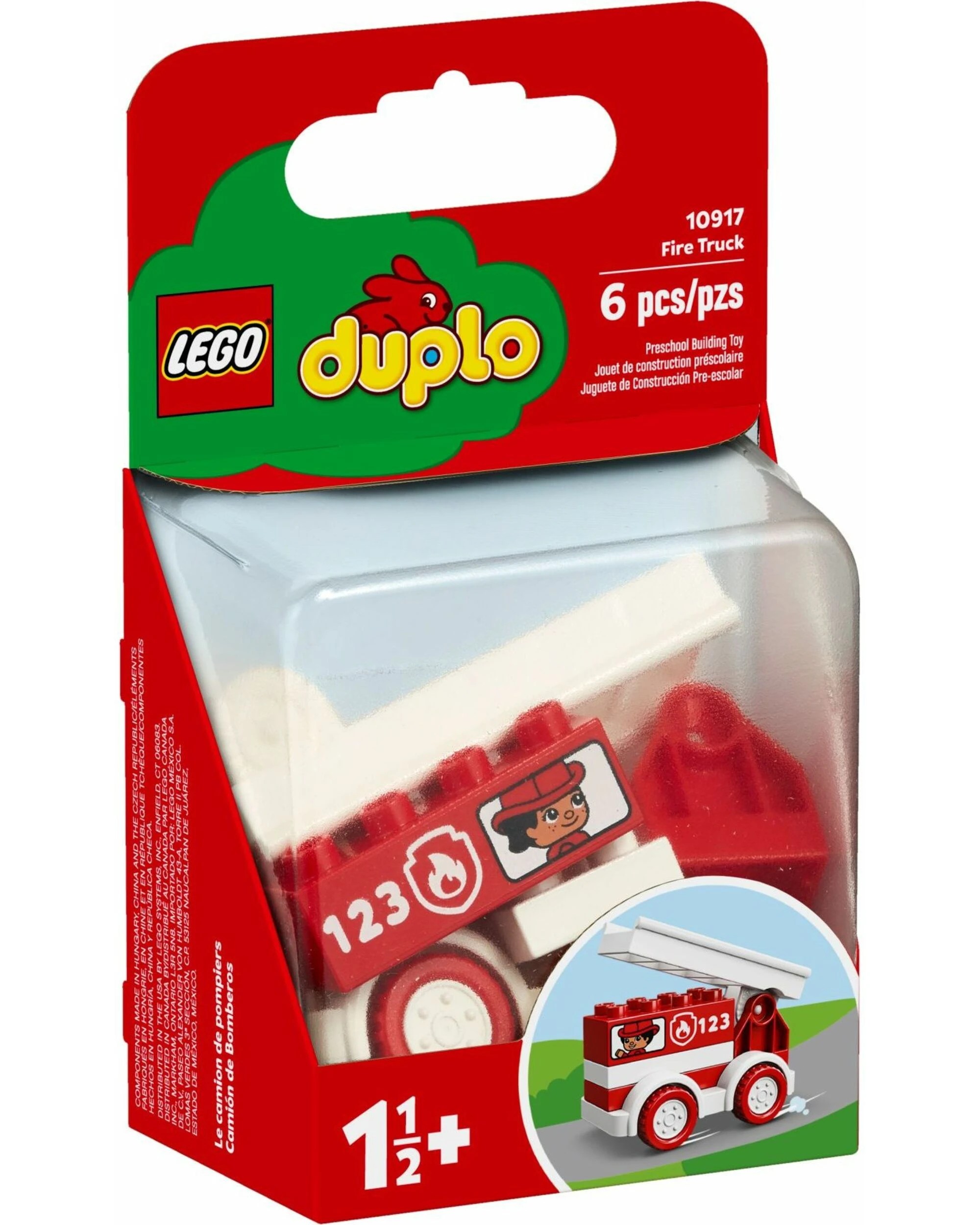 1 LEGO 10917 Fire Truck: Toddler Building Toy with Firefighters, 1 of 4