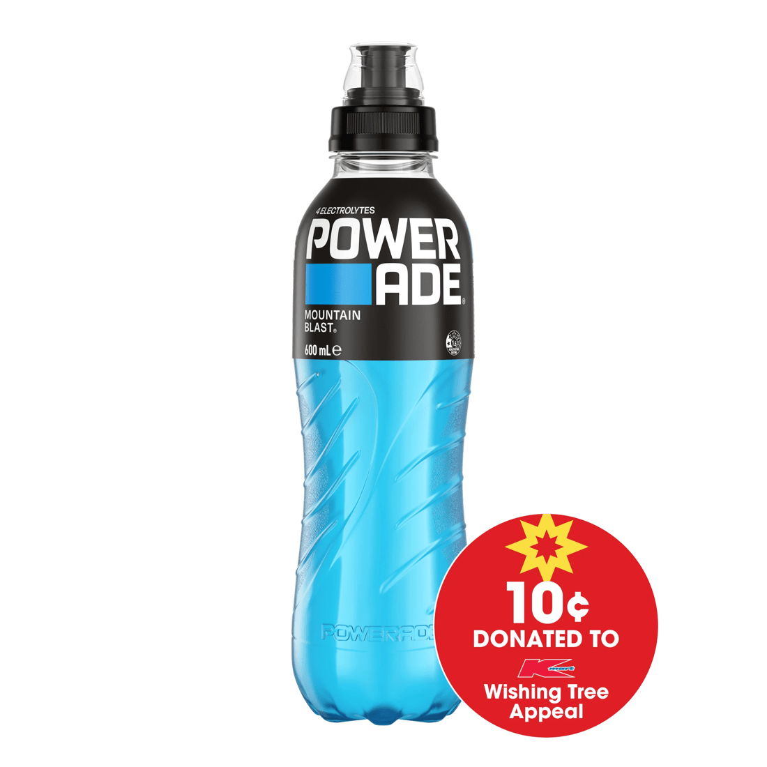 1 Powerade ION4 Isotonic Mountain Blast Sports Drink 600ml, 1 of 4