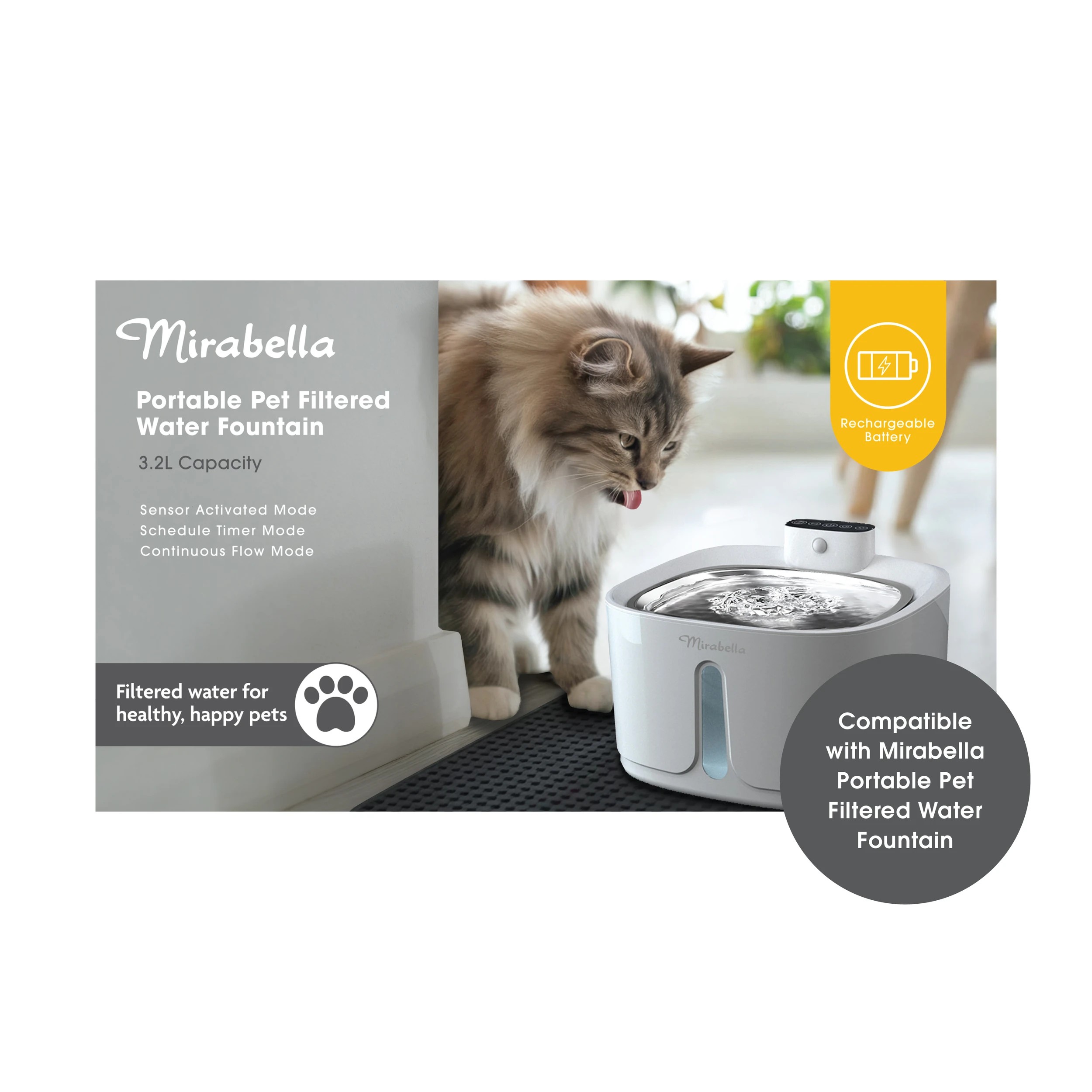 3 6 Pack Mirabella Pet Water Fountain Replacement Filters, 3 of 6