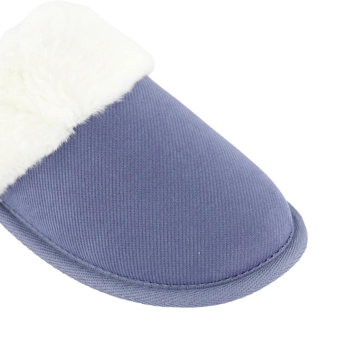 3 Corduroy Slipper Scuffs Blu Dlphnm, 3 of 3