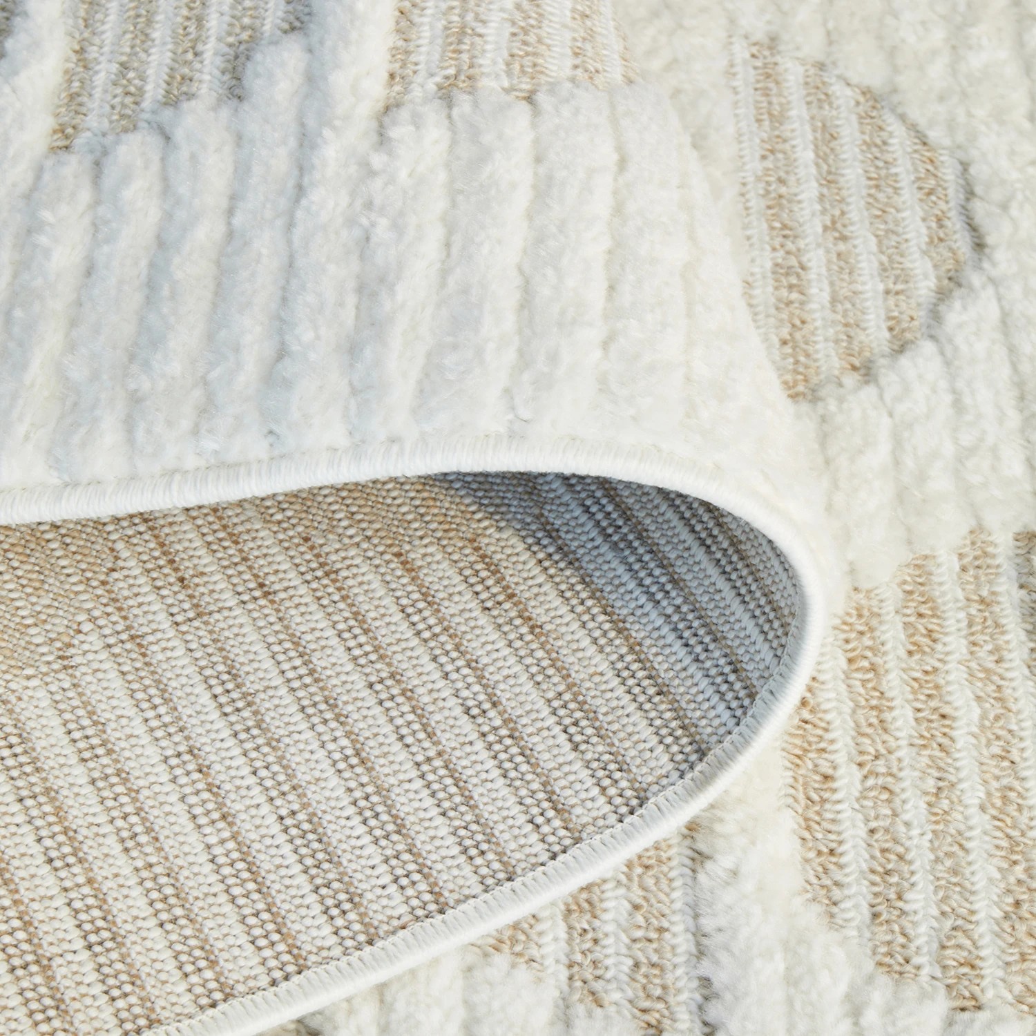 6 Common Ground Rugs Safflower Lou 150x80cm - Small Power Loomed Pet Friendly Floor Rug - Beige, 6 of 6