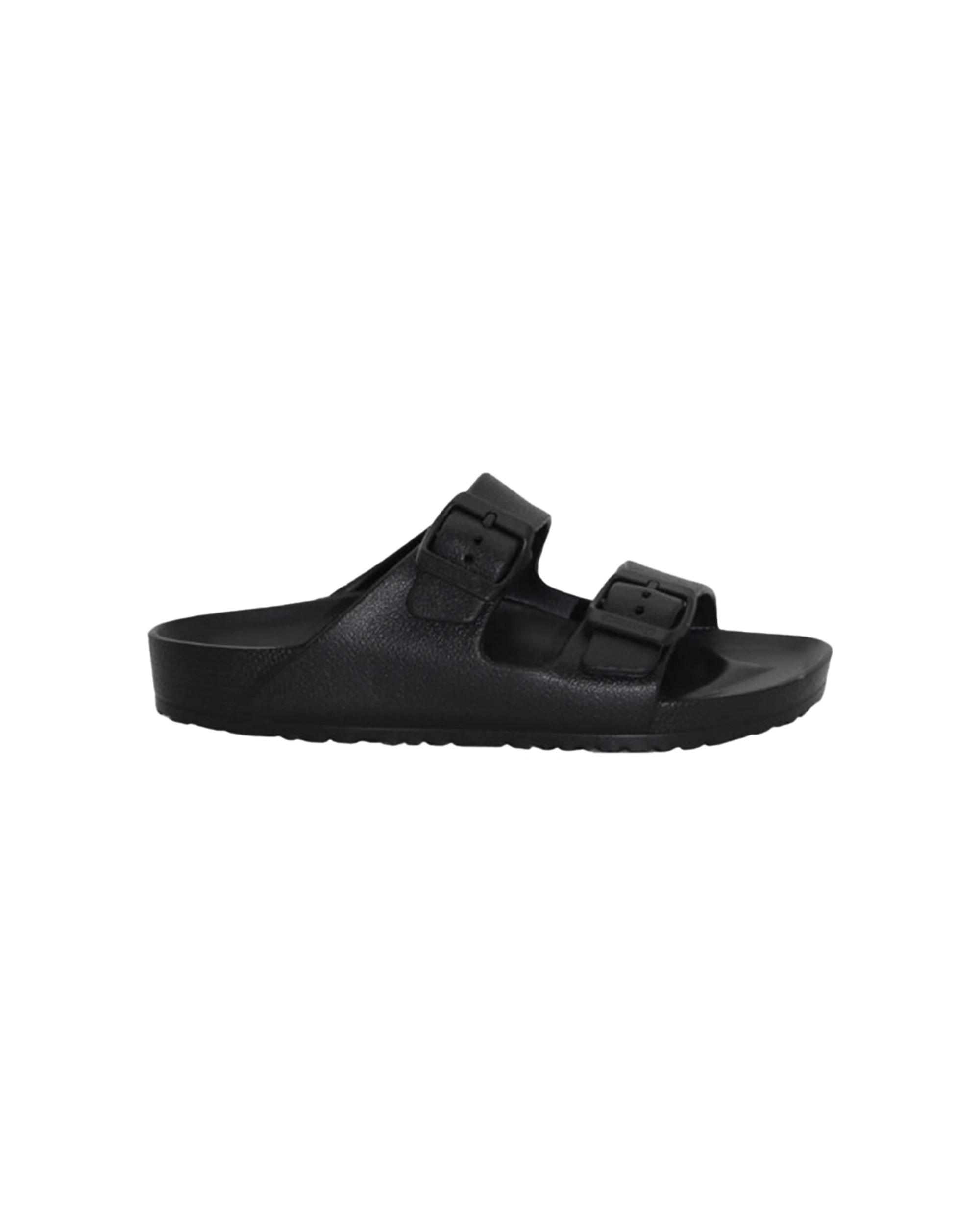 1 Human Shoes Ripe Women's Sandals Double Buckle Super Soft Black BLACK, 1 of 4
