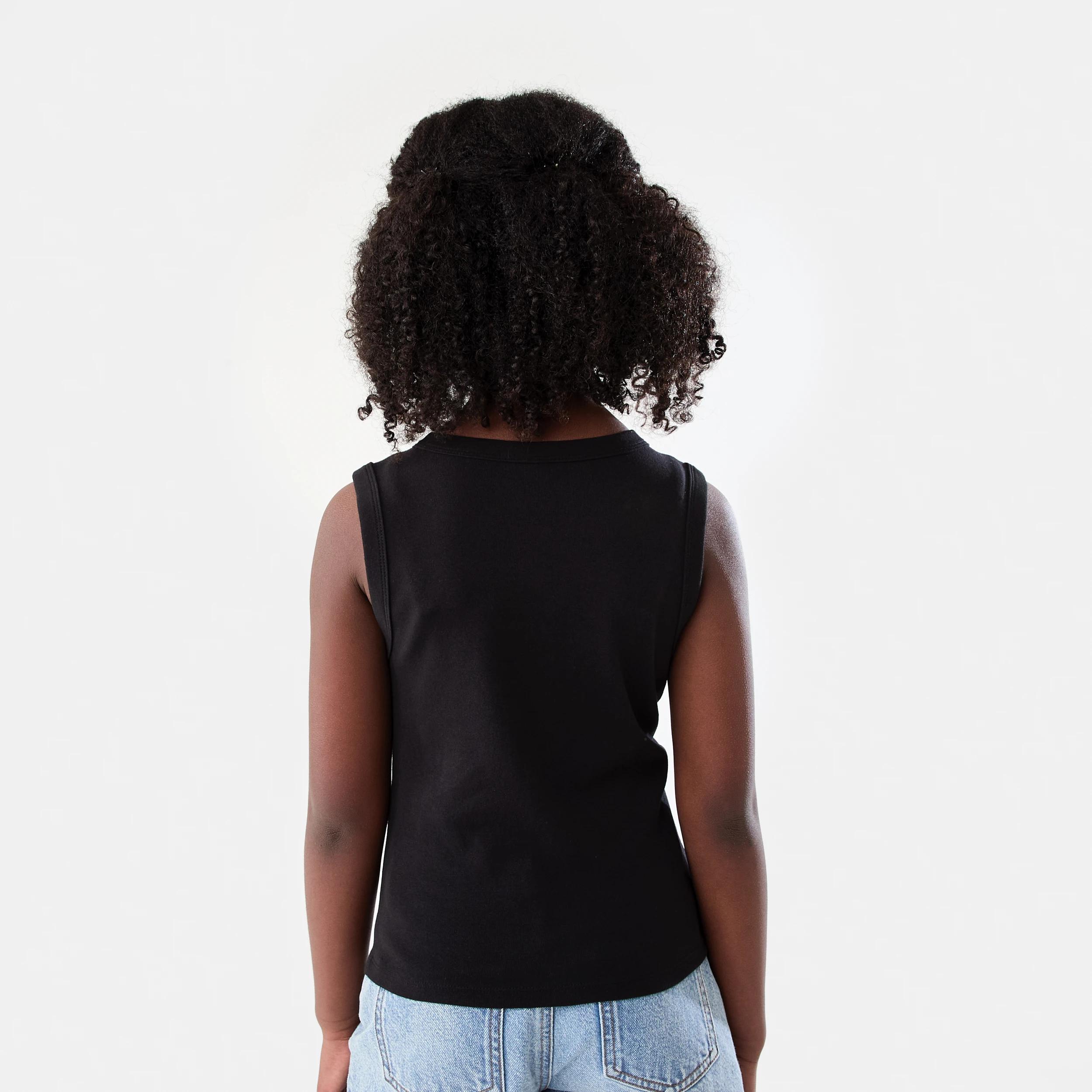 2 Button Through Rib Tank Black, 2 of 7