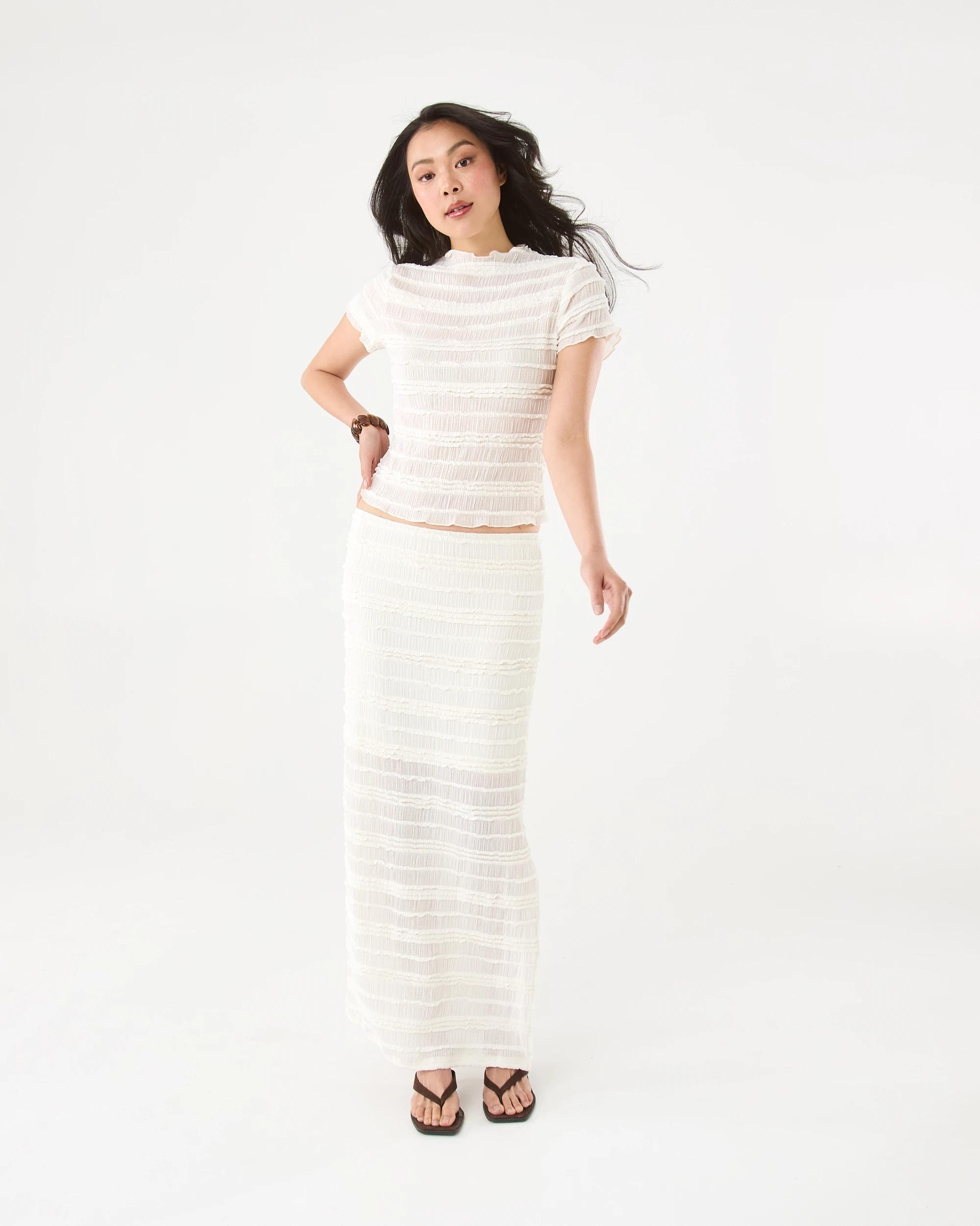 2 Short Sleeve Textured T-shirt Cld White, 2 of 8