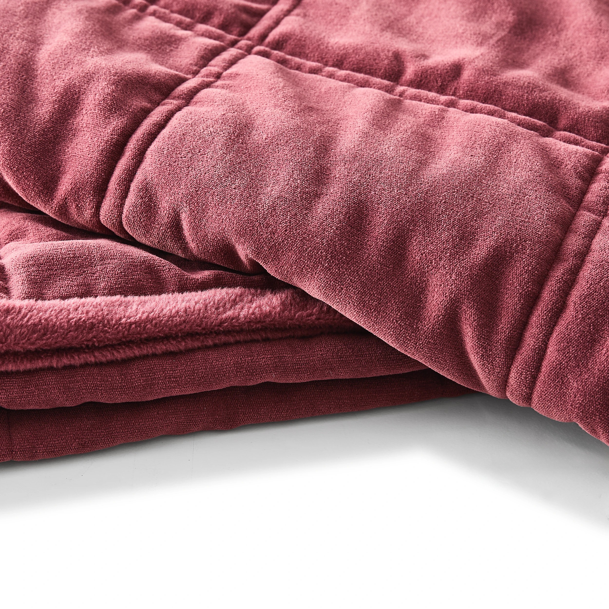 6 Chenille Velvet Quilt Cover Set - King Bed, Port, 6 of 7
