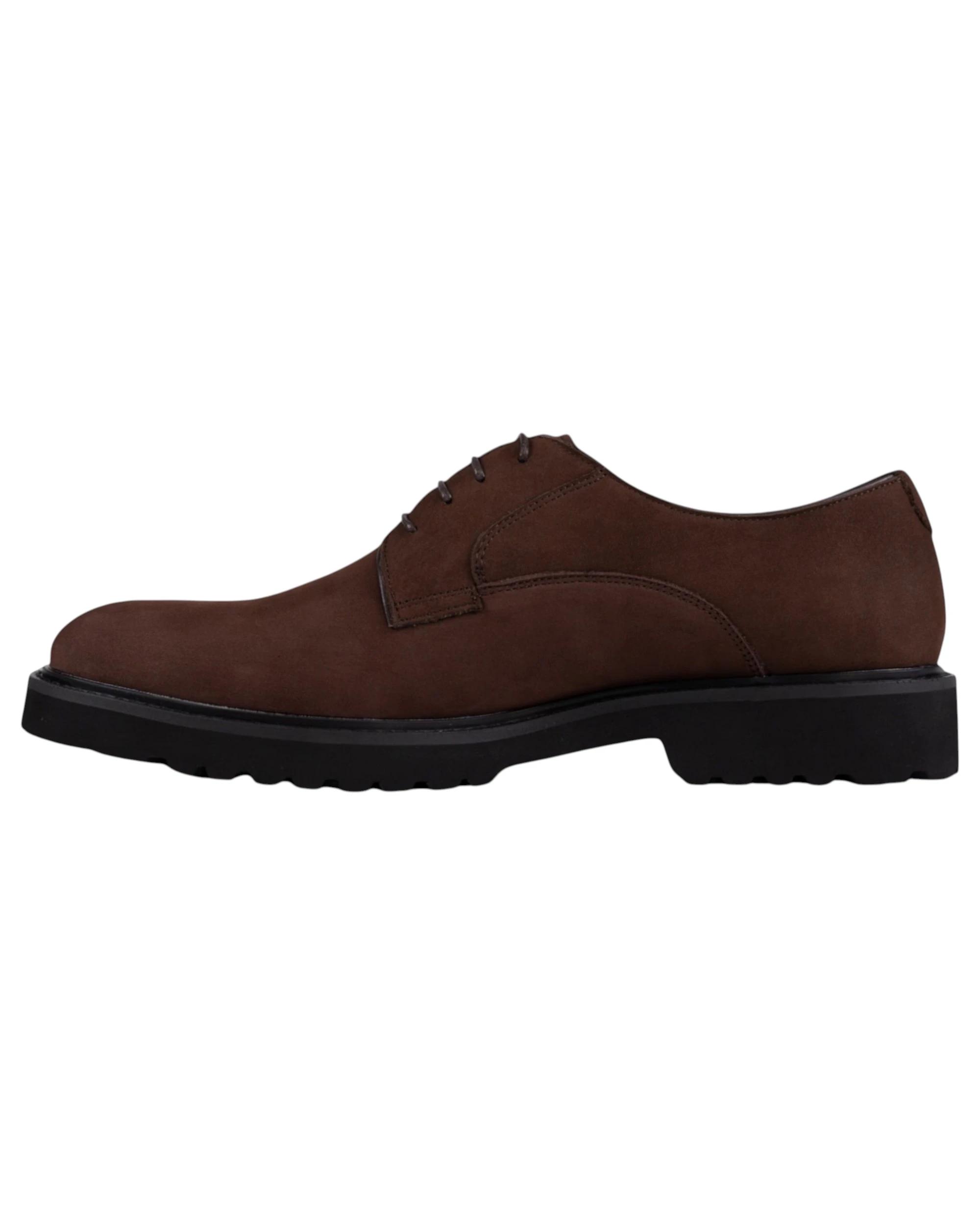 4 Batsanis Mens Bowry Lace Up Work Formal Shoes BROWN, 4 of 6