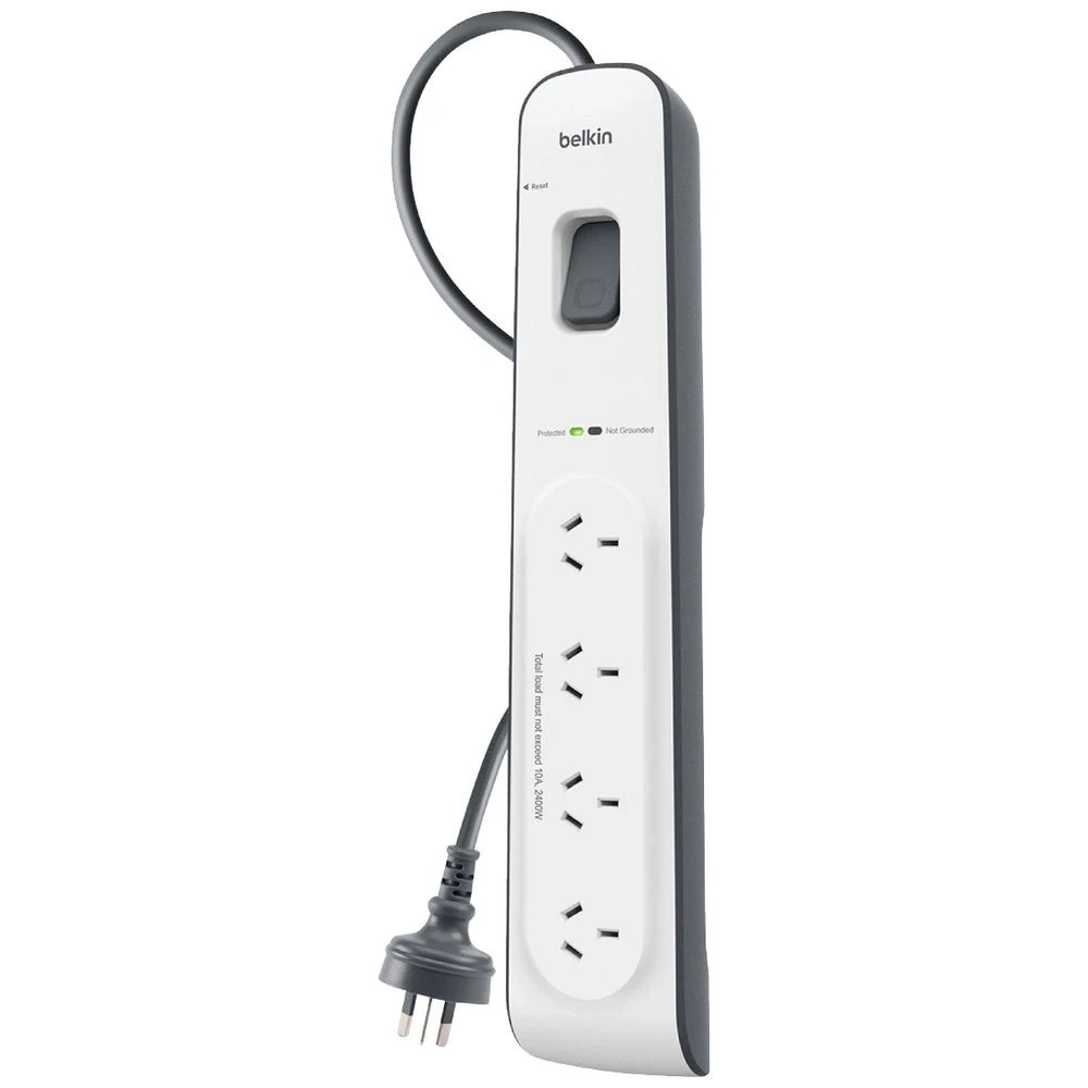 1 Belkin Surgemaster 4-Outlet Surge Protector with 2m Cord, 1 of 1