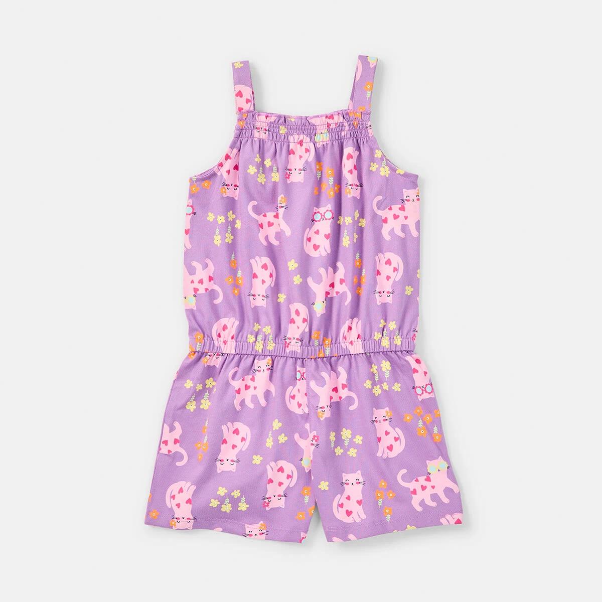 6 Jersey Playsuit Prpl Cat, 6 of 8