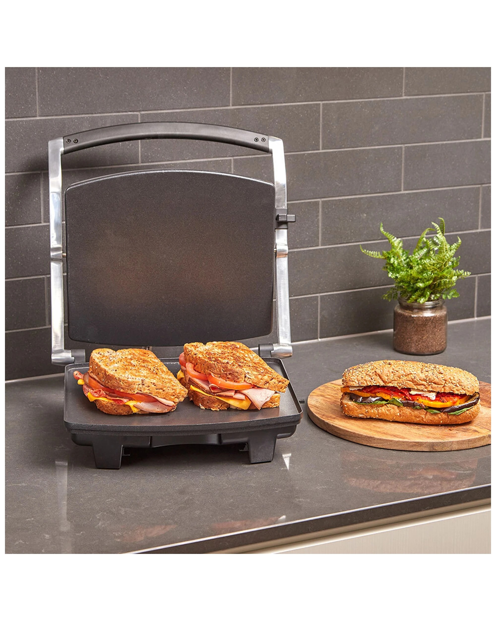 7 Westinghouse 2000w 4 Slice Electric Grill/toaster Panini/sandwich Press Maker
 - Silver, 7 of 8