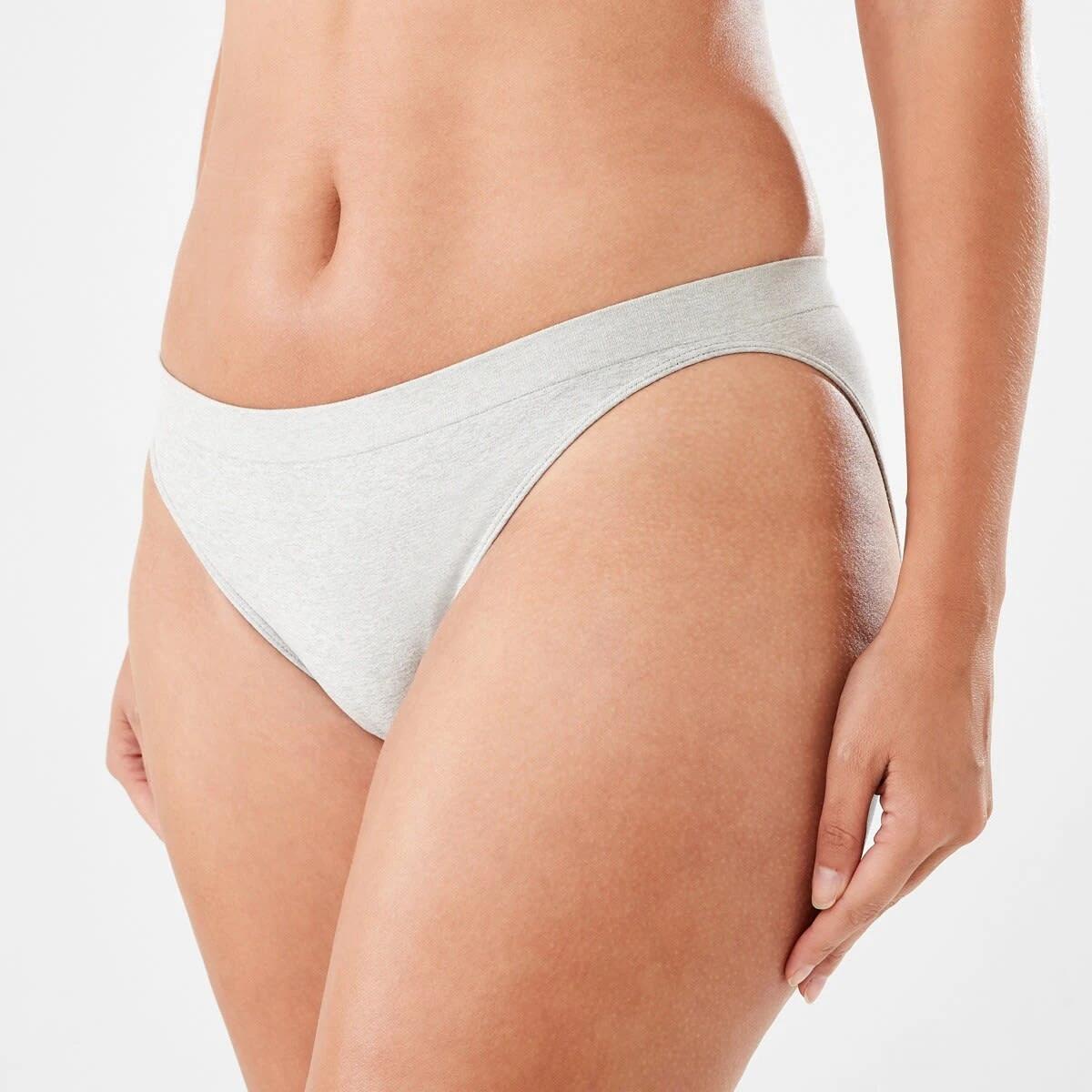 1 Ultra Smooth Seamfree Bikini Briefs SILVER MARLE, 1 of 4