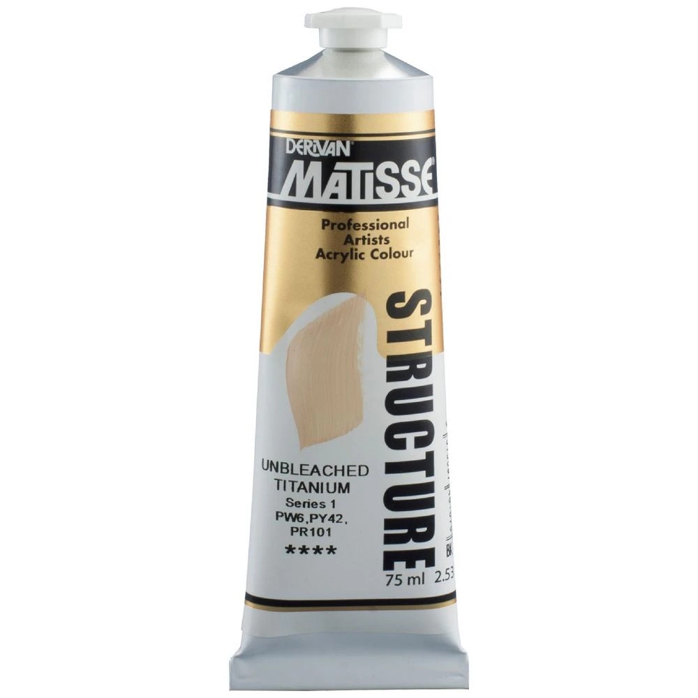 1 Derivan Matisse Structure Paint 75mL Unbleached Titanium S1, 1 of 2