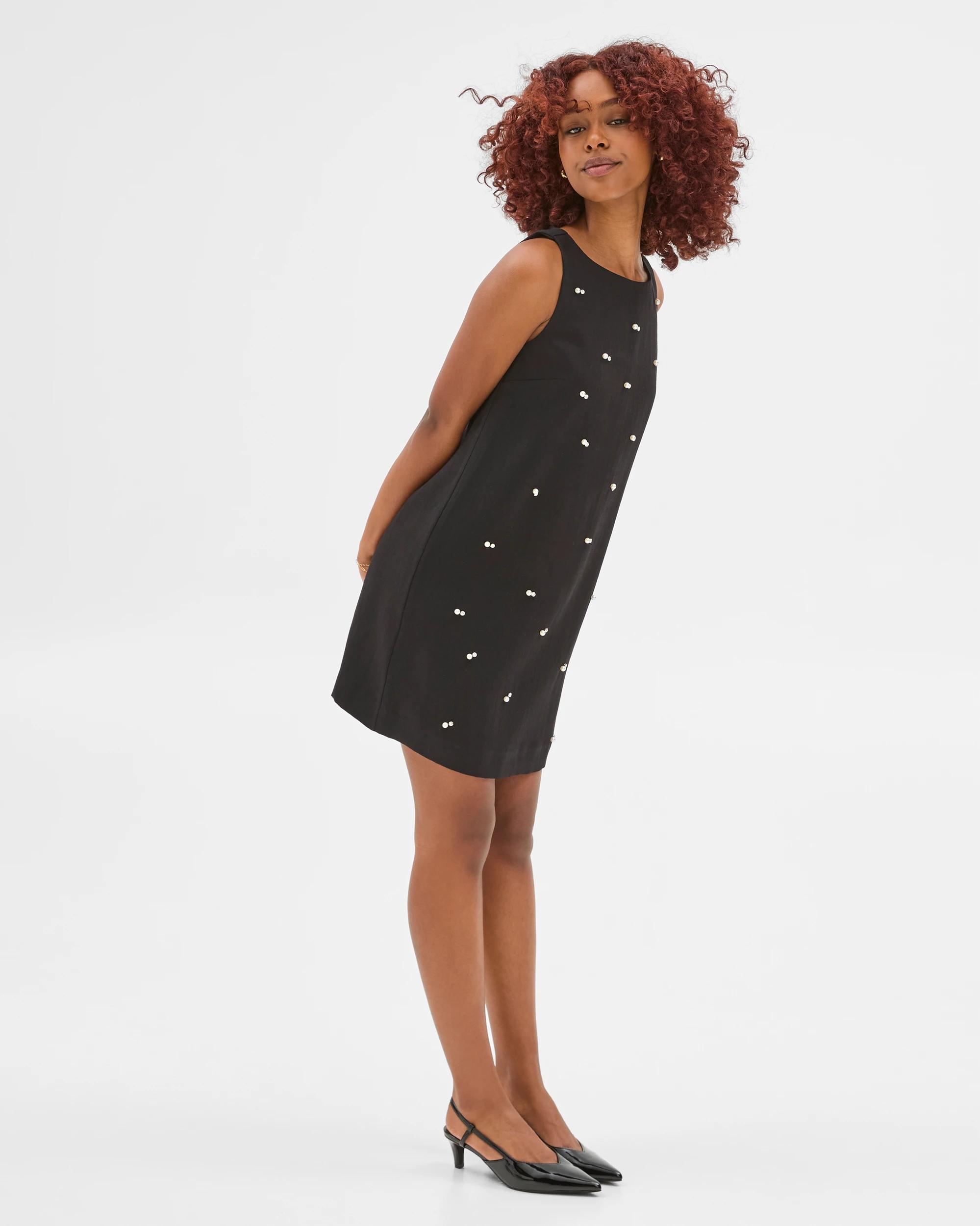 5 Target Petites Jewel Detail Mini Dress BLACK, 5 of 6