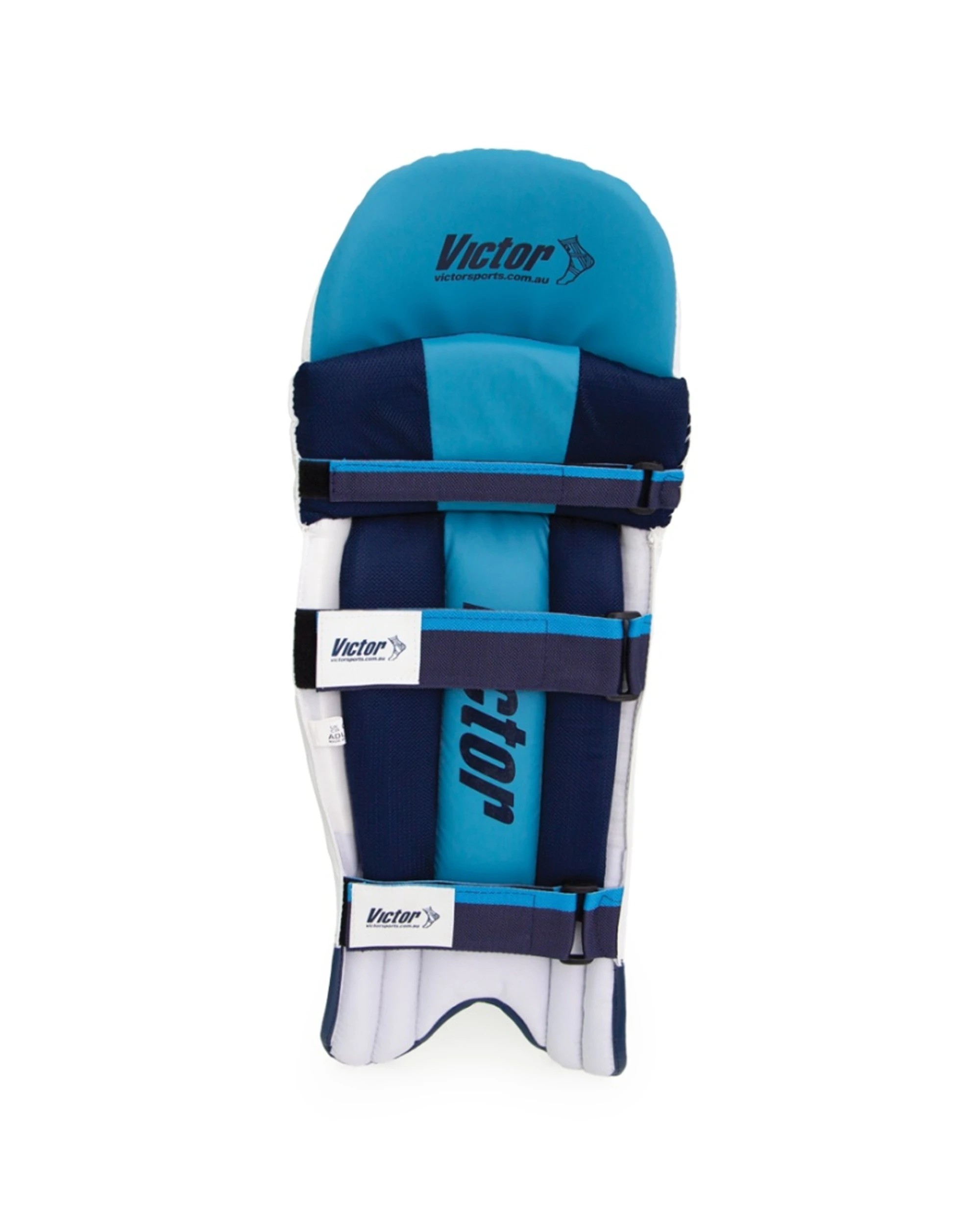 3 Victor Sports Apex Cricket Batting Pads EVA Kapok Traditional Knee Adult - White, 3 of 3