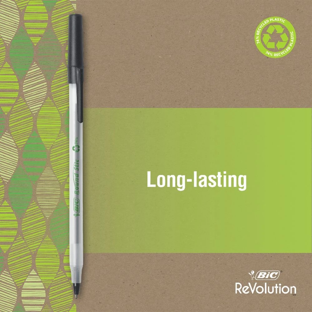 3 BIC Round Stic ECOlutions Ballpoint Pens 50 Pack Black, 3 of 5