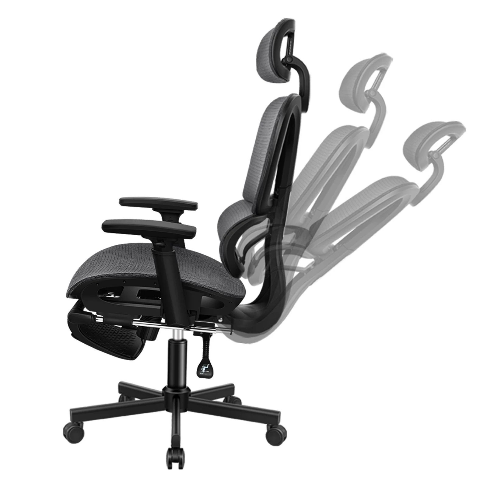 8 Alfordson Ergonomic Office Chair Mesh Executive Seat Work Computer Gaming - Grey, 8 of 10