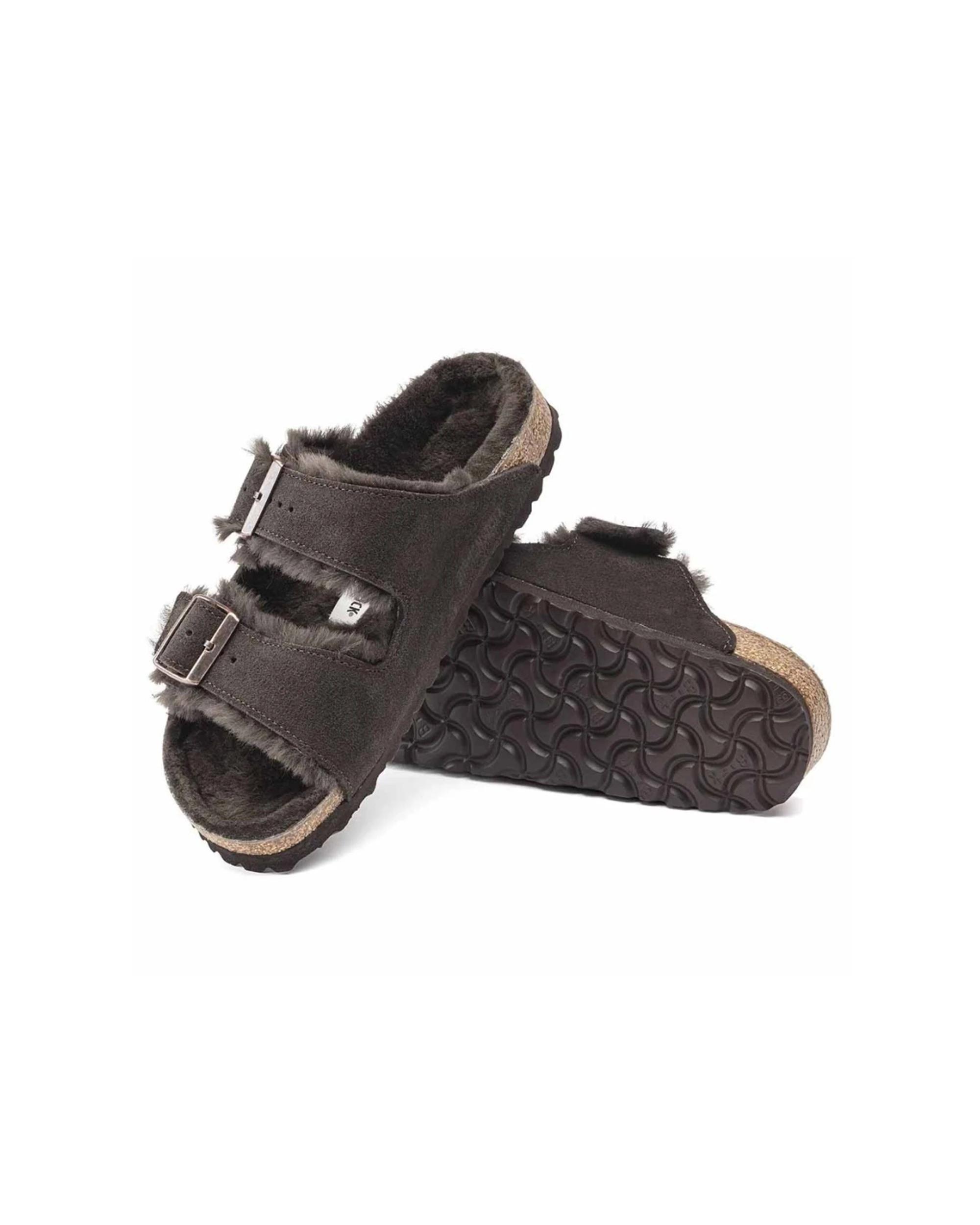 5 Birkenstock Arizona Shearling Suede Sandals Narrow Width MOCCA, 5 of 7